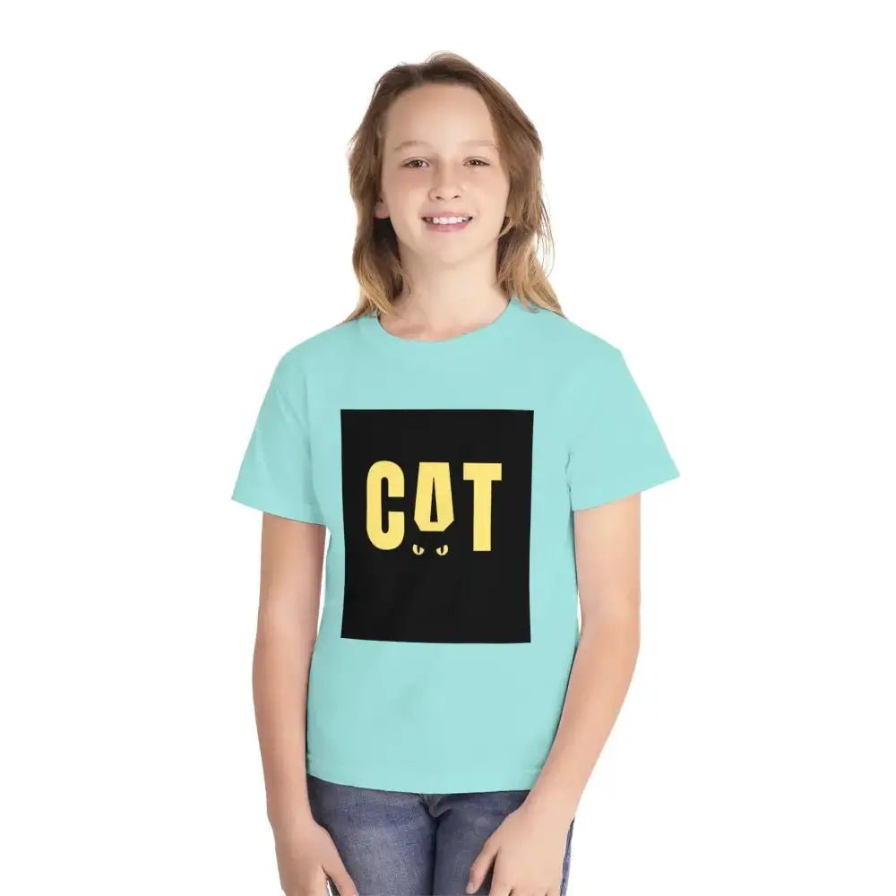 Funny Cat Youth Midweight Tee - Perfect for Animal Lovers - FloofChonk