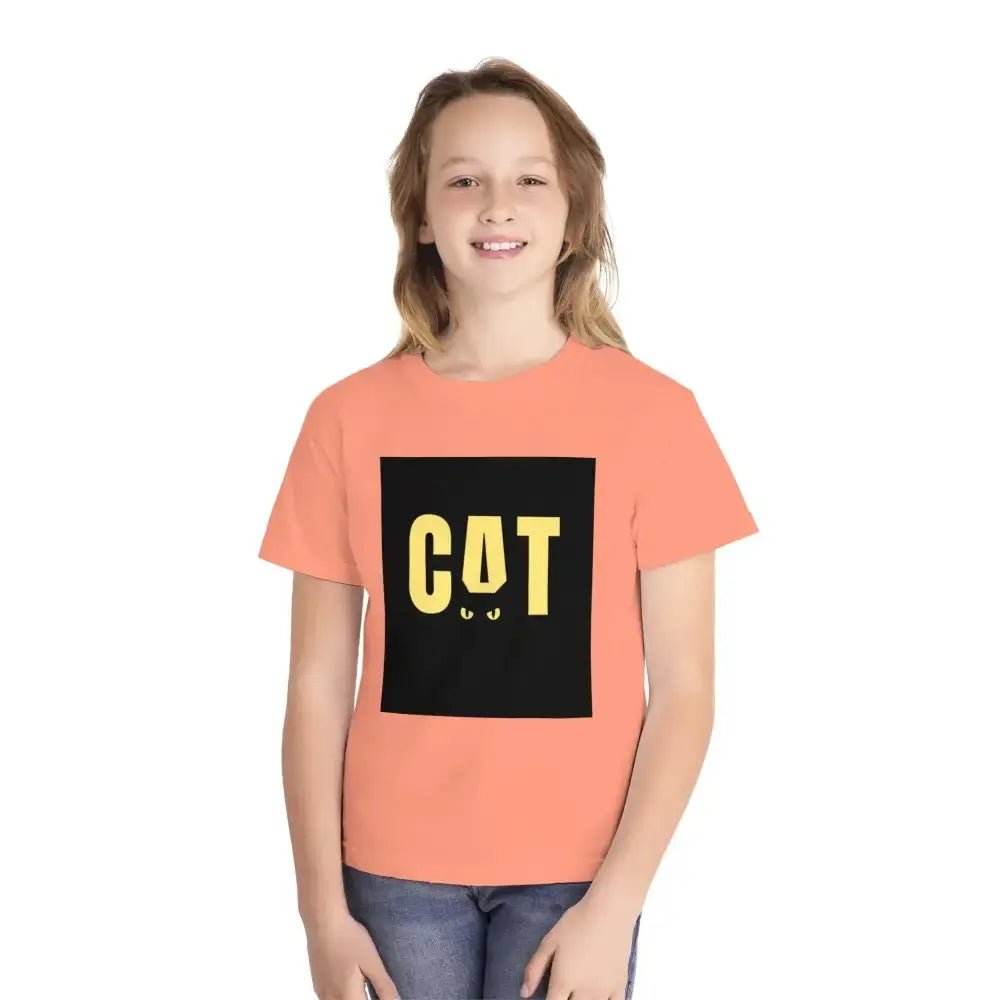 Funny Cat Youth Midweight Tee - Perfect for Animal Lovers - FloofChonk