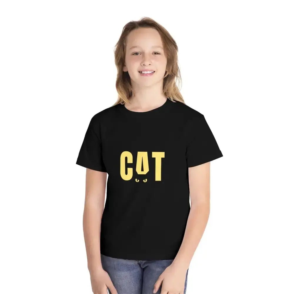 Funny Cat Youth Midweight Tee - Perfect for Animal Lovers - FloofChonk