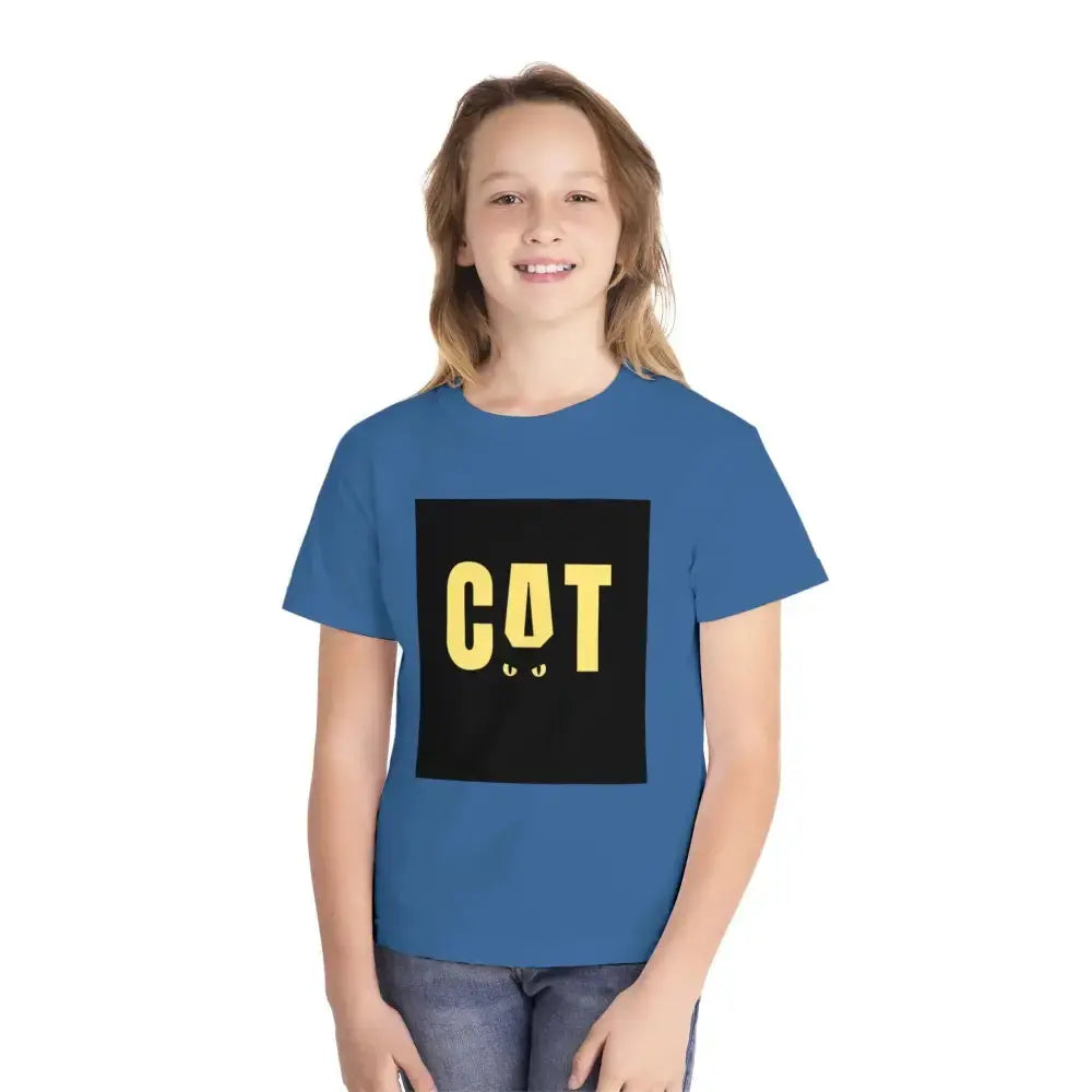 Funny Cat Youth Midweight Tee - Perfect for Animal Lovers - FloofChonk