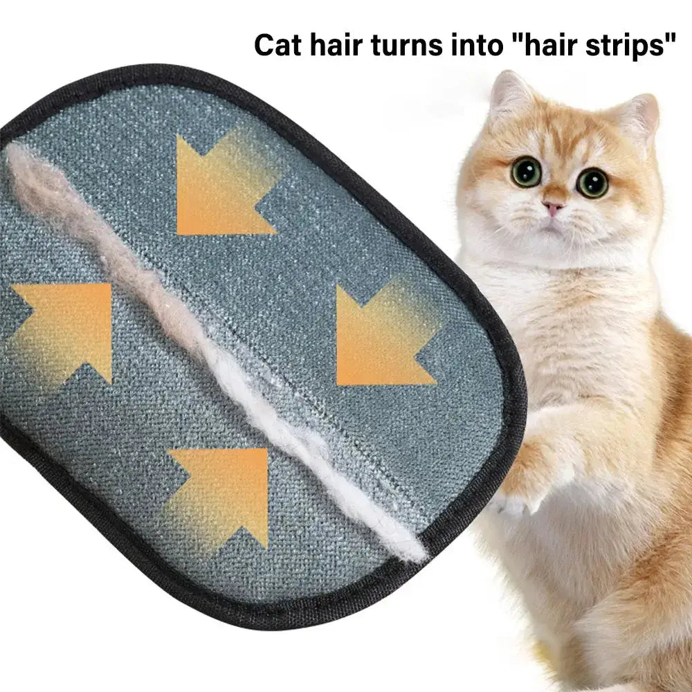 Fur-Free: Electrostatic Pet Hair Remover Gloves - black