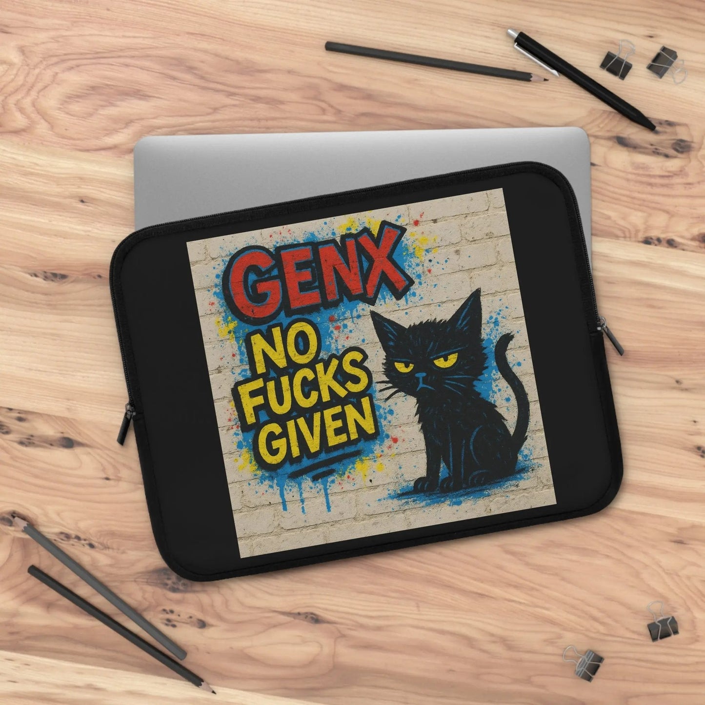 Graffiti Cat Laptop Sleeve - FloofChonk