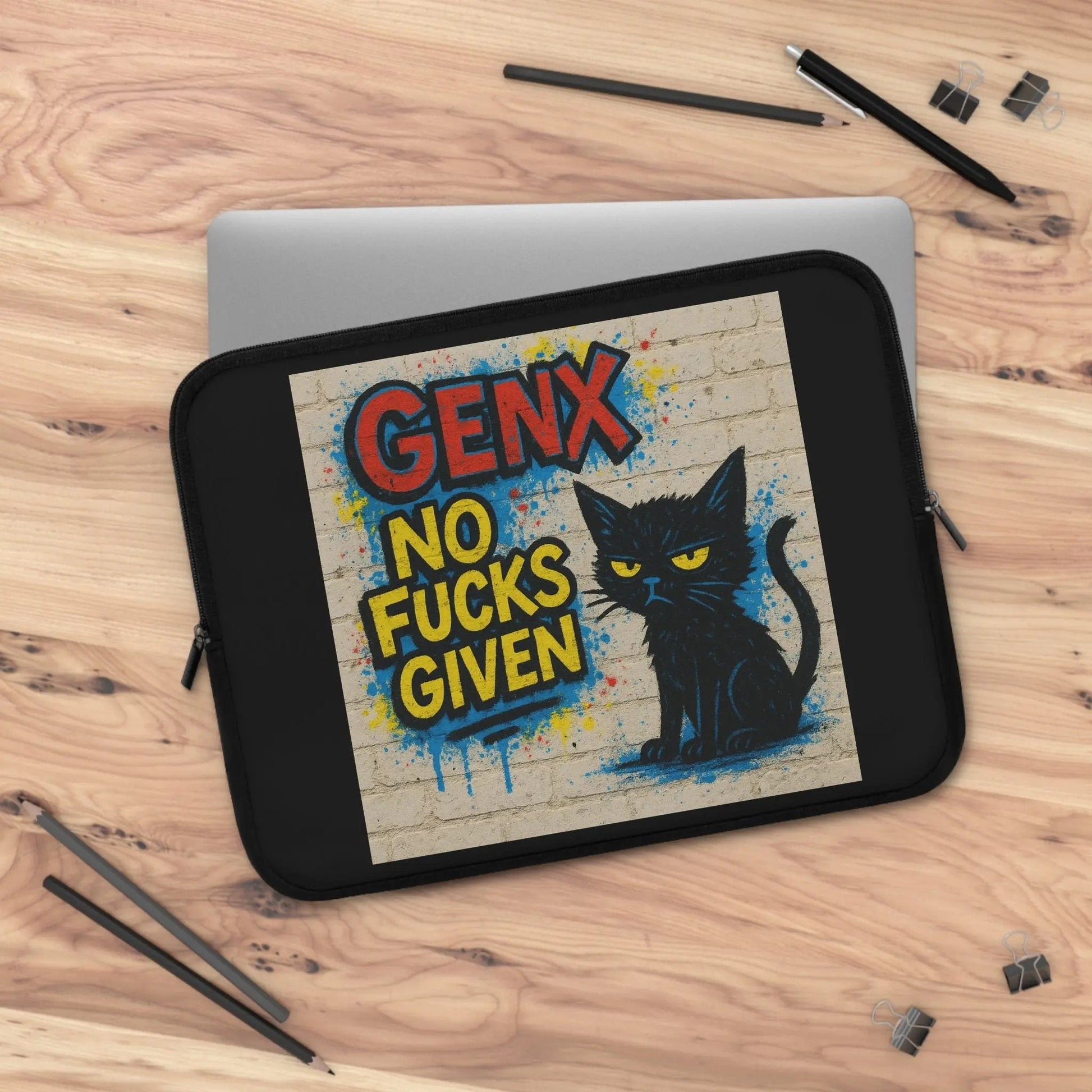 Graffiti Cat Laptop Sleeve - FloofChonk