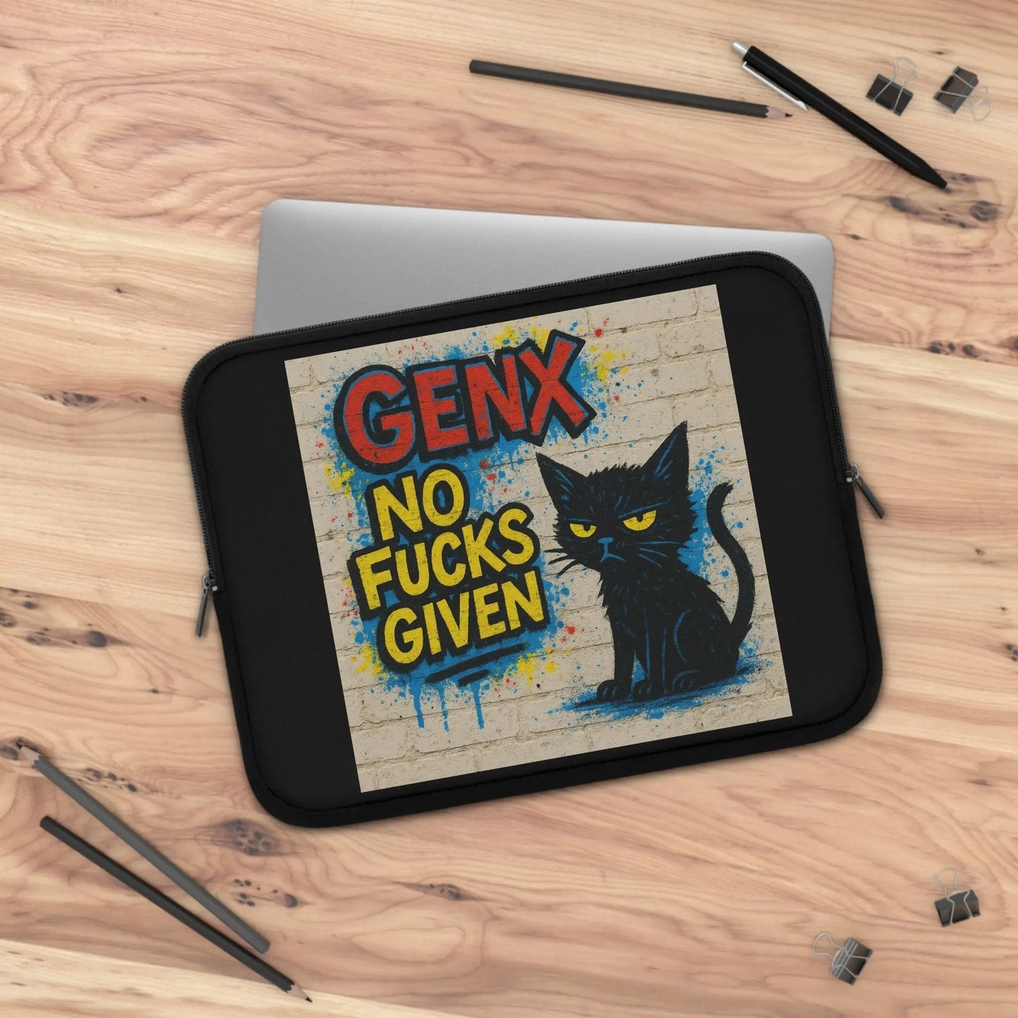Graffiti Cat Laptop Sleeve - FloofChonk