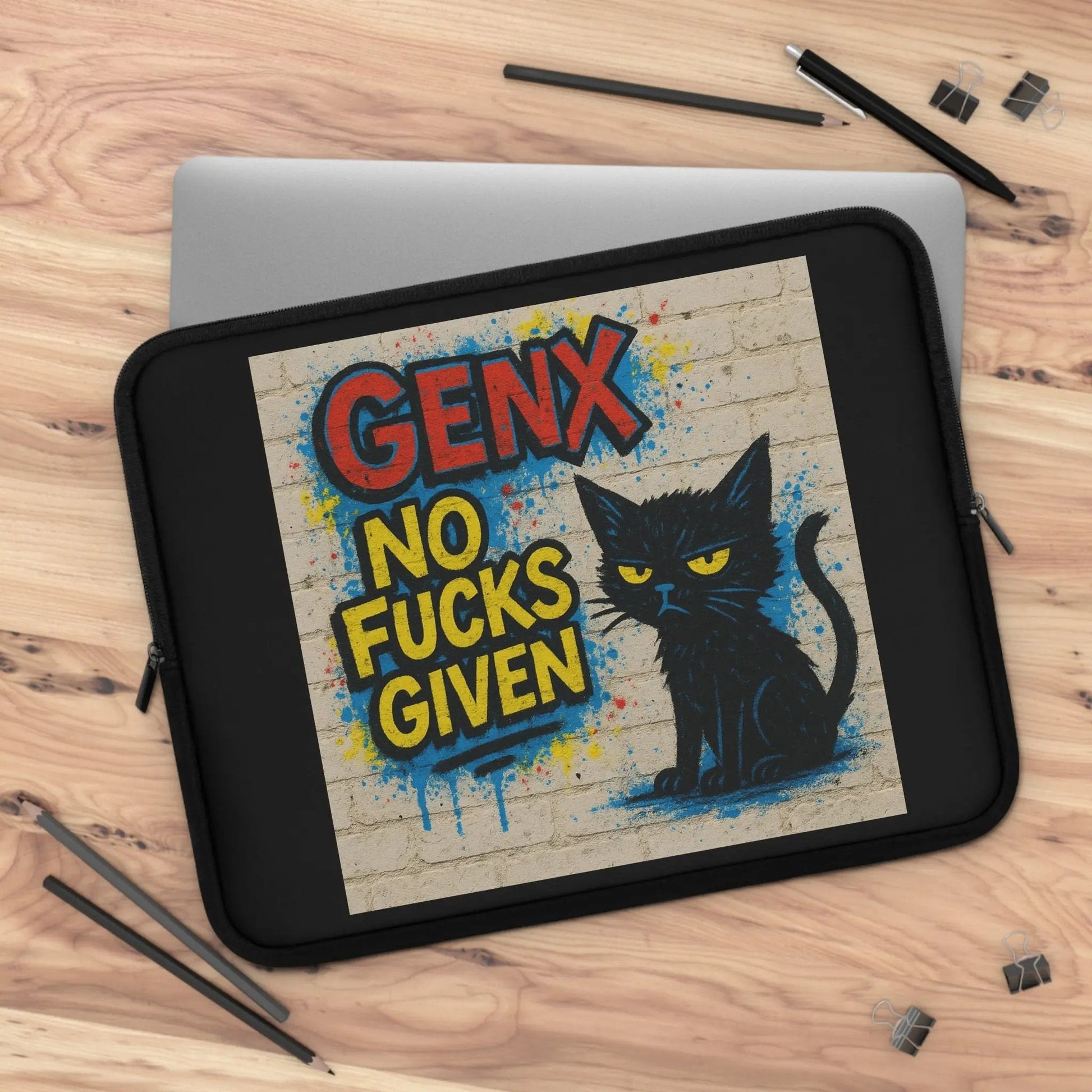 Graffiti Cat Laptop Sleeve - FloofChonk