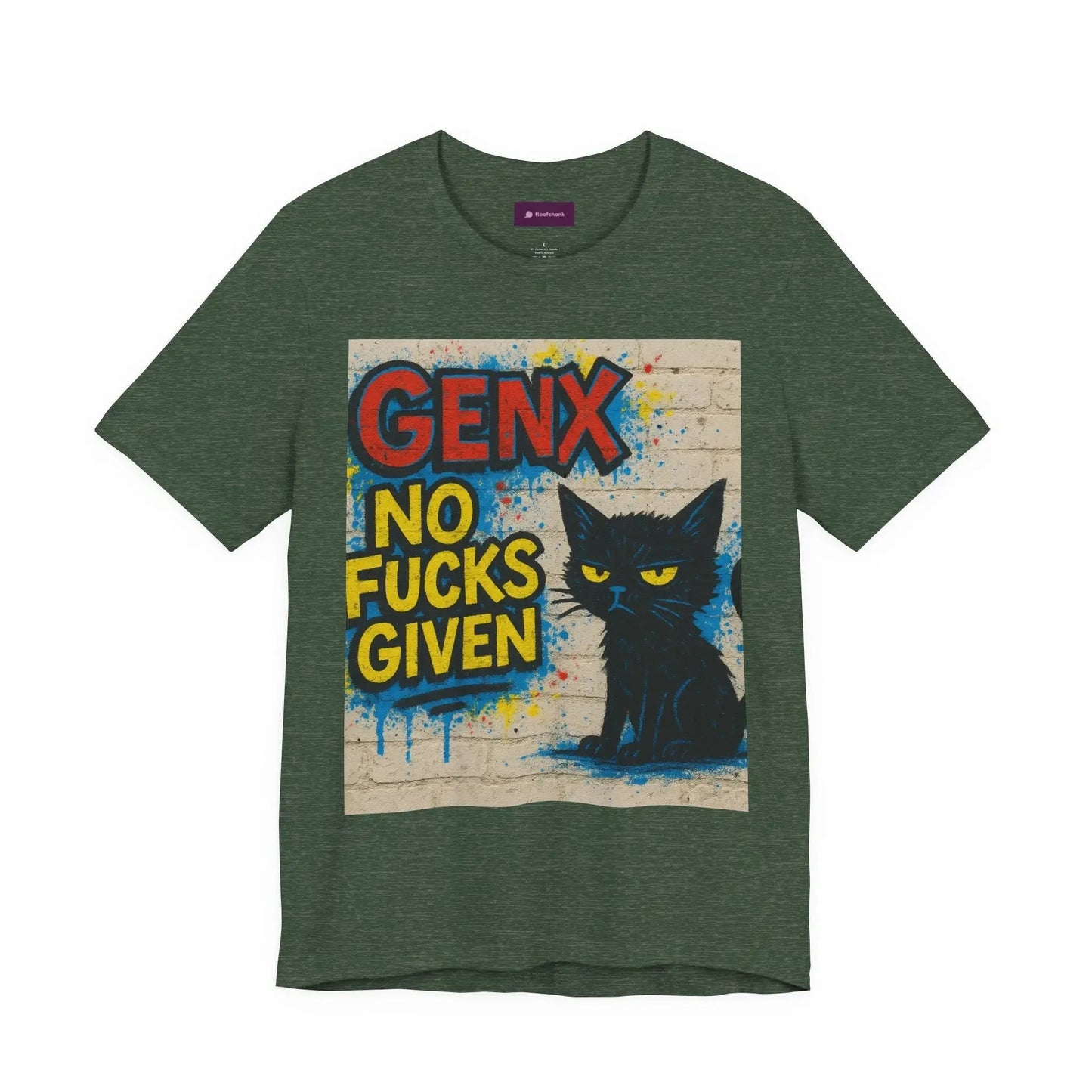 Graphic GenX Cat Tee - Unisex Jersey Short Sleeve T-Shirt for Cat Lovers - FloofChonk