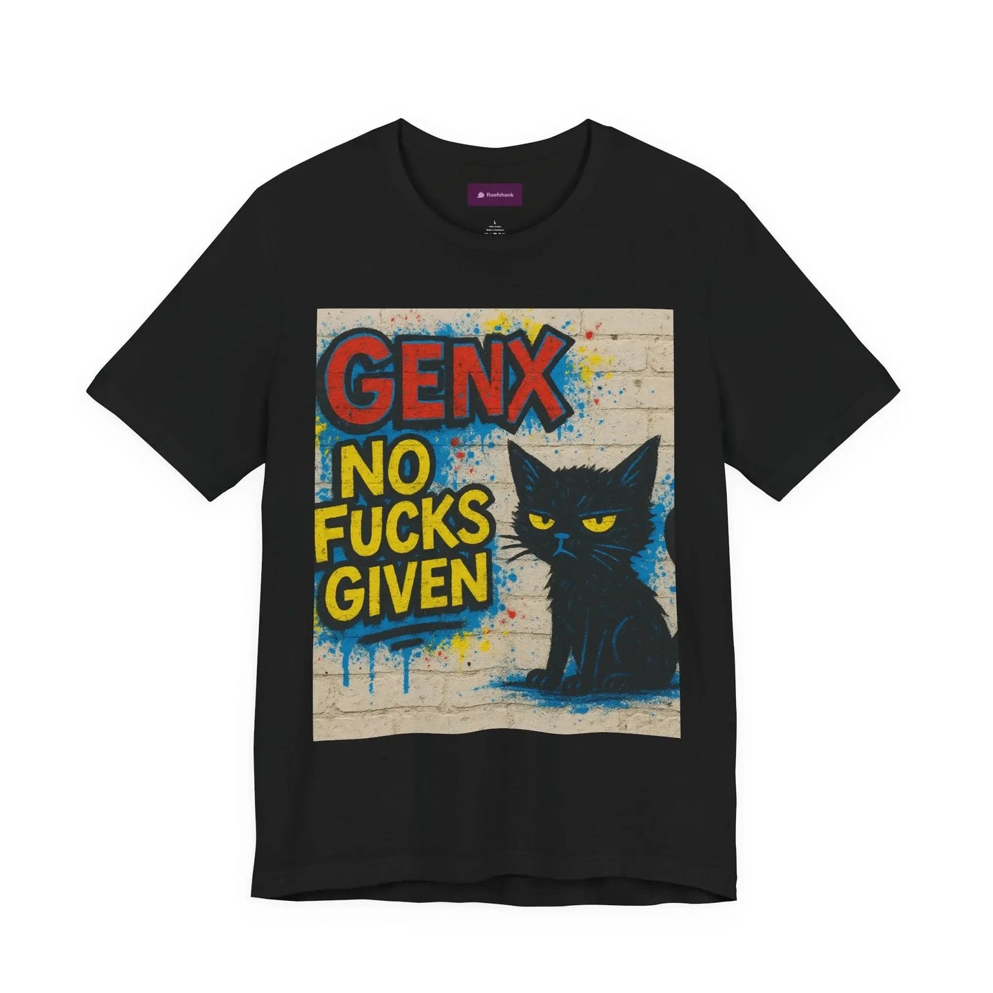 Graphic GenX Cat Tee - Unisex Jersey Short Sleeve T-Shirt for Cat Lovers - FloofChonk