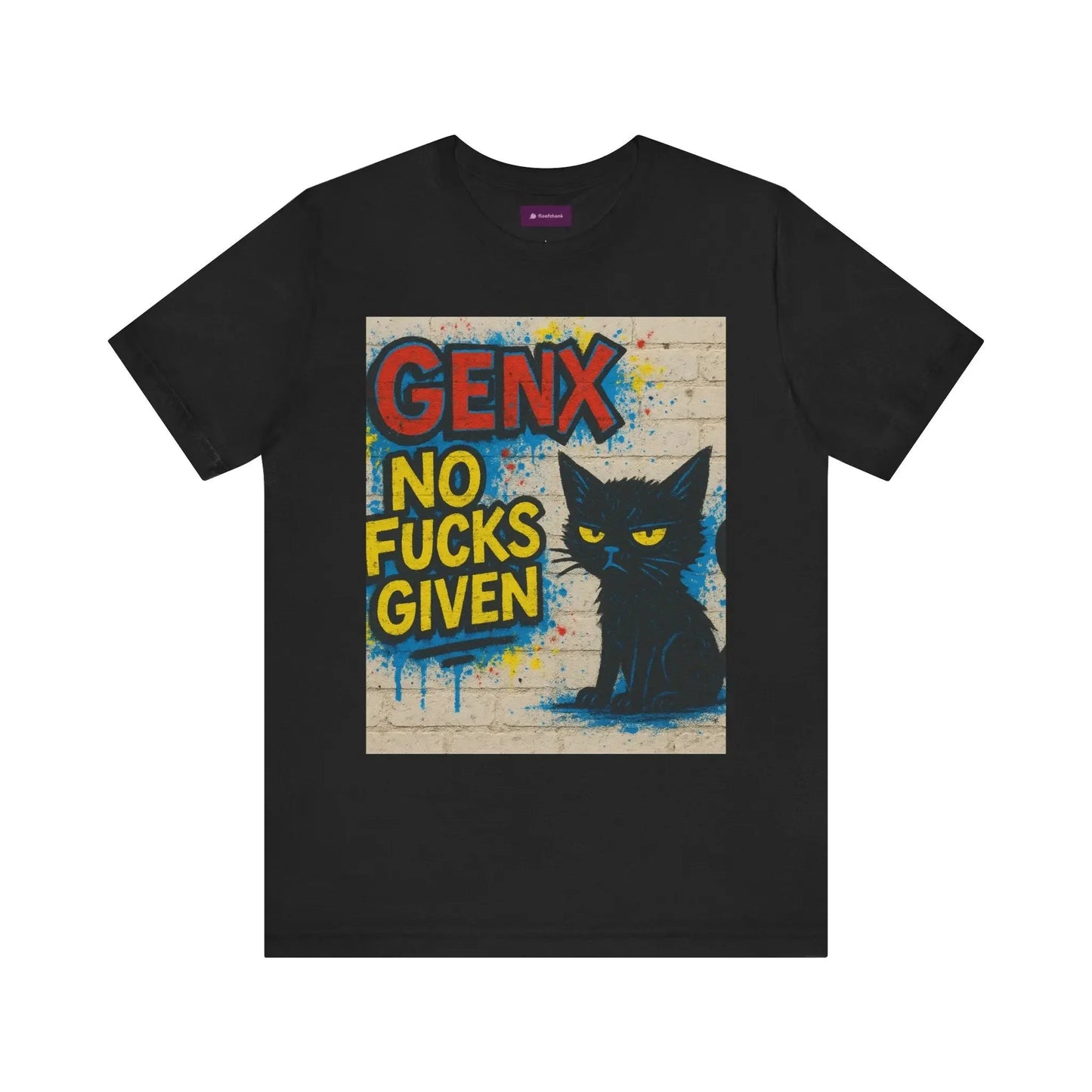 Graphic GenX Cat Tee - Unisex Jersey Short Sleeve T-Shirt for Cat Lovers - FloofChonk