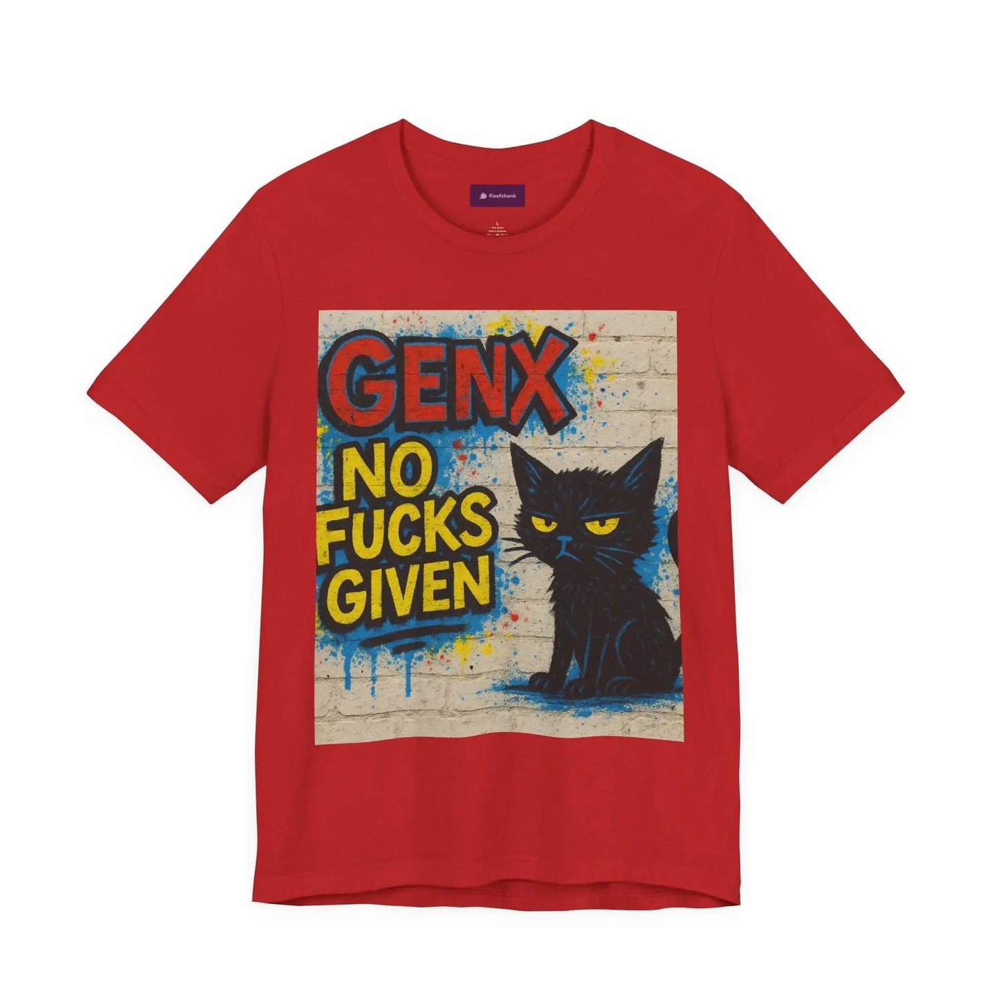 Graphic GenX Cat Tee - Unisex Jersey Short Sleeve T-Shirt for Cat Lovers - FloofChonk
