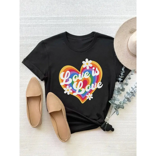 Graphic Round Neck Short Sleeve T-Shirt - FloofChonk