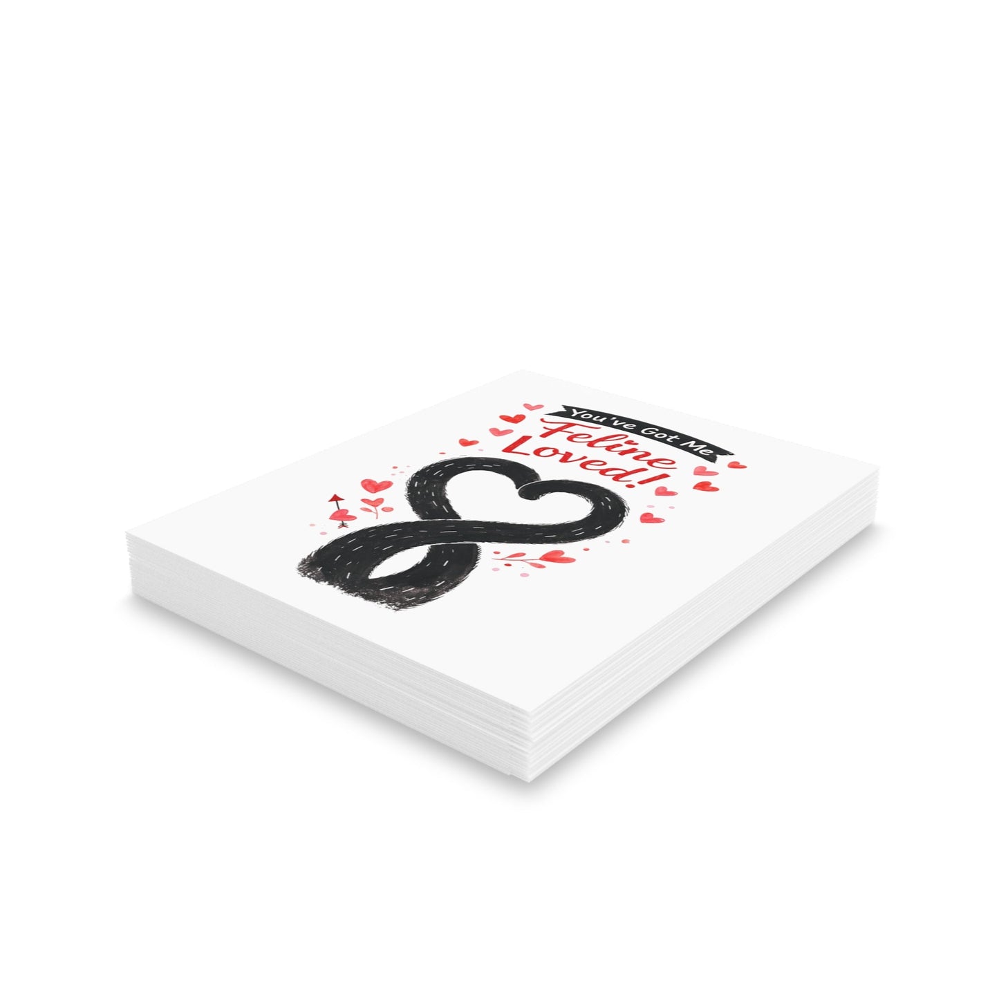 Greeting Card - "You’ve Got Me Feline Loved" Cute Cat Love Card (Pack of 8/16/24) - FloofChonk
