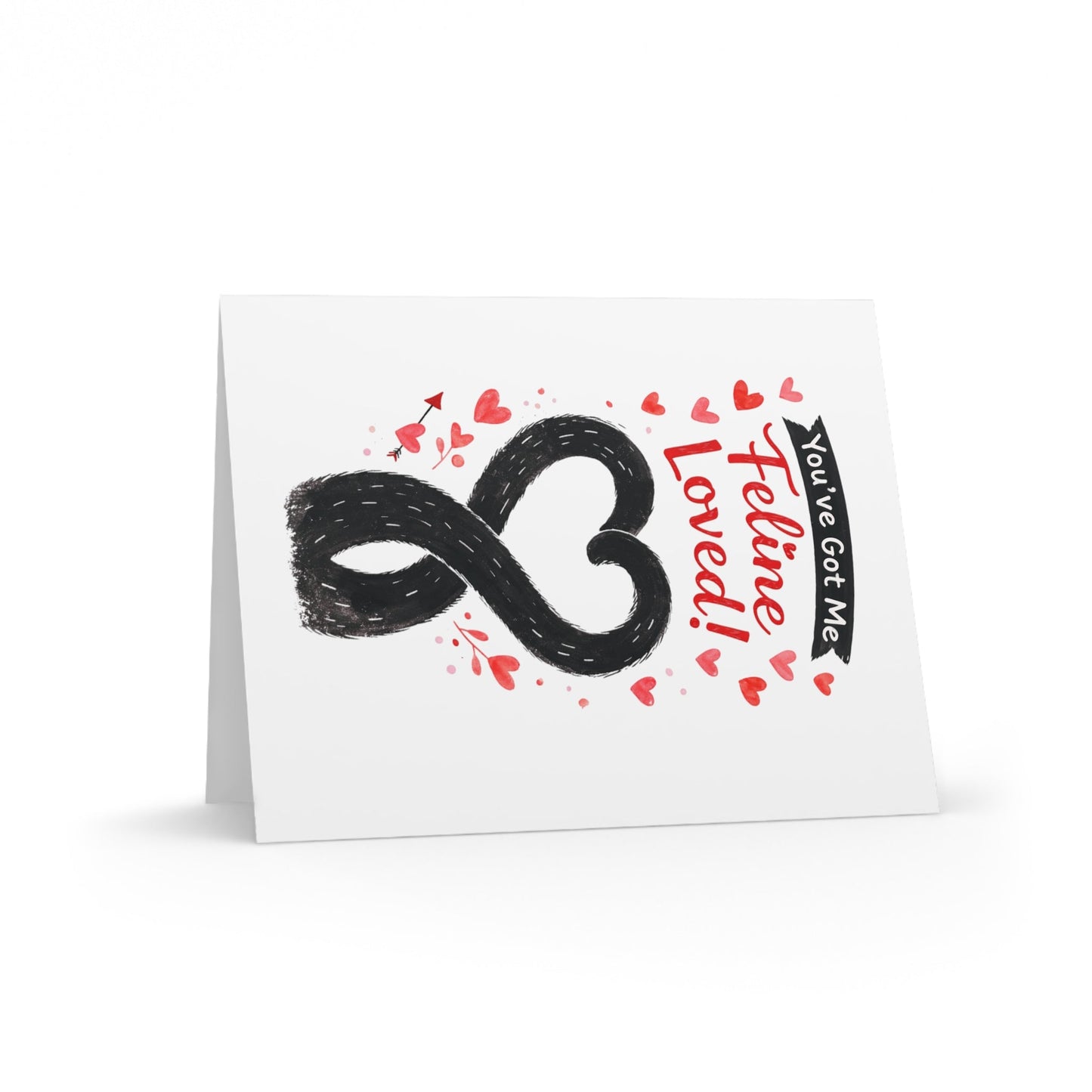 Greeting Card - "You’ve Got Me Feline Loved" Cute Cat Love Card (Pack of 8/16/24) - FloofChonk