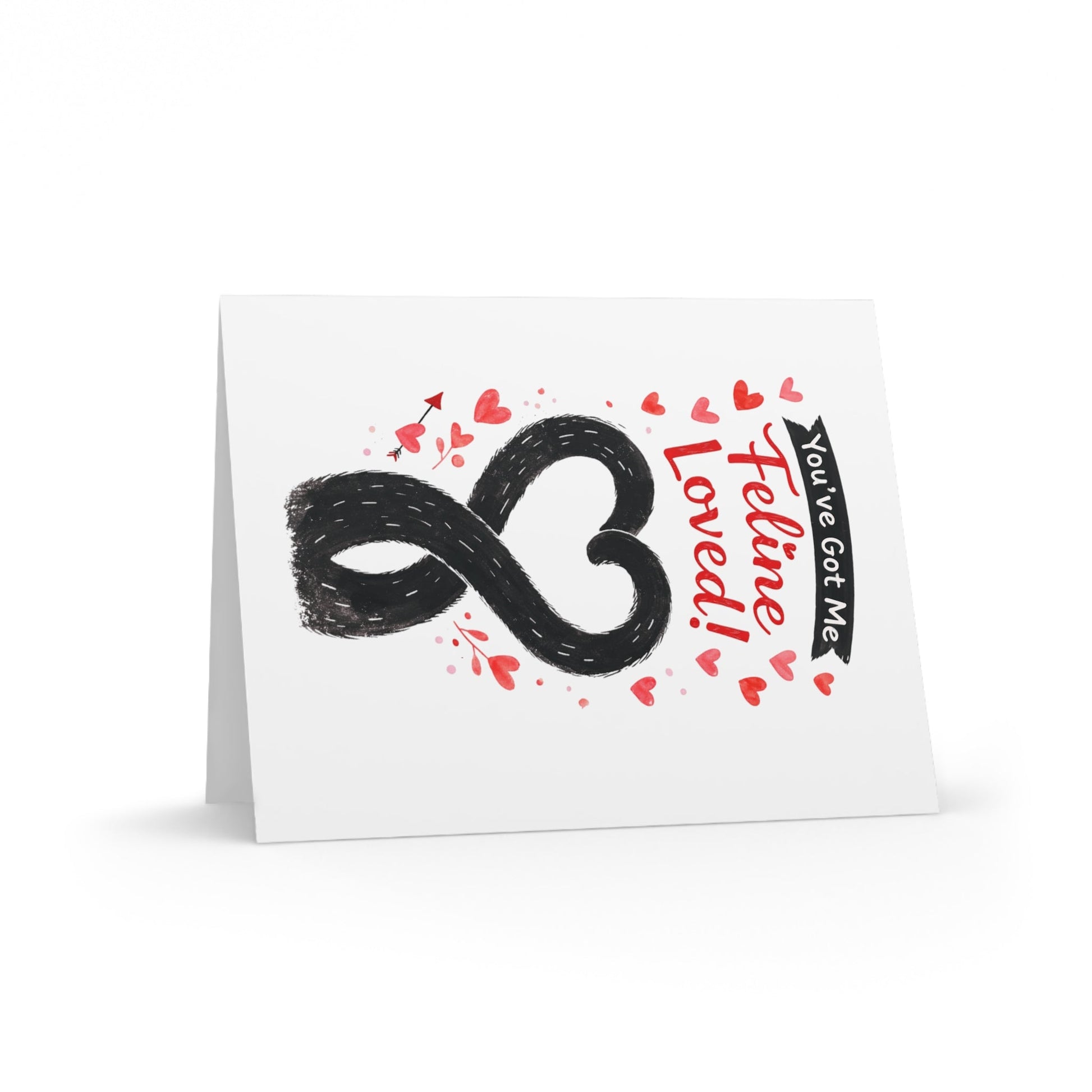 Greeting Card - "You’ve Got Me Feline Loved" Cute Cat Love Card (Pack of 8/16/24) - FloofChonk