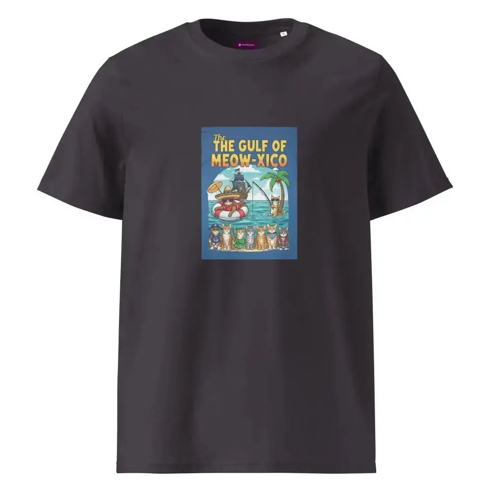 Gulf of Meow - Xico Organic Ribbed Neck T-Shirt, Perfect Cat Lovers T-Shirt - FloofChonk