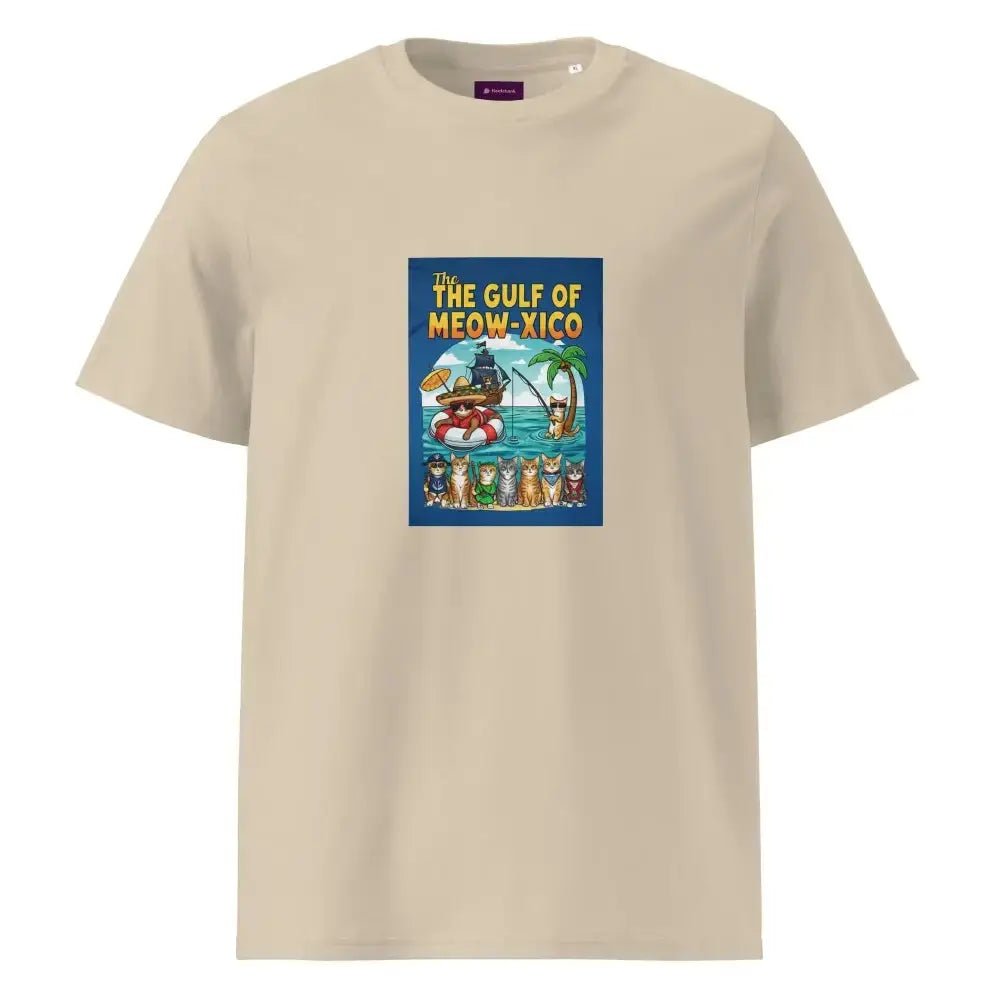 Gulf of Meow - Xico Organic Ribbed Neck T-Shirt, Perfect Cat Lovers T-Shirt - FloofChonk
