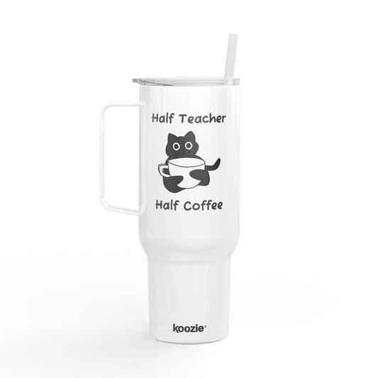 Half Teacher Half Coffee Insulated Tumbler - FloofChonk