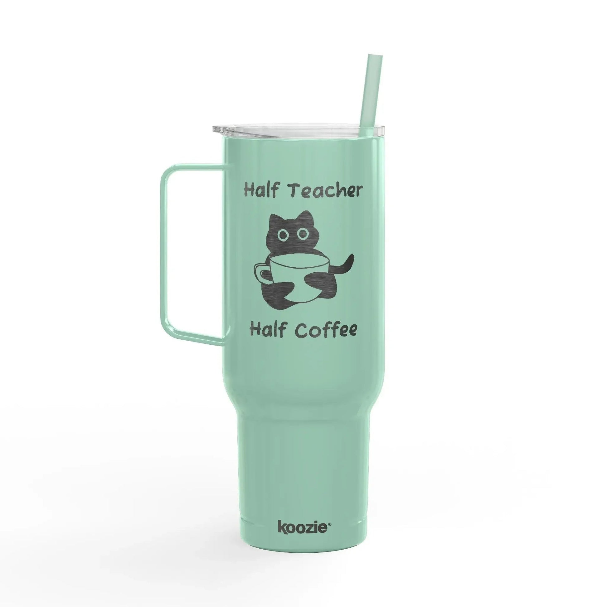 Half Teacher Half Coffee Insulated Tumbler - FloofChonk