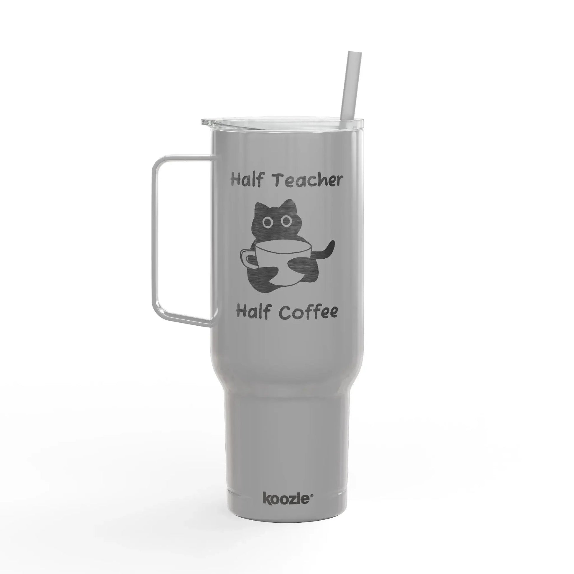 Half Teacher Half Coffee Insulated Tumbler - FloofChonk
