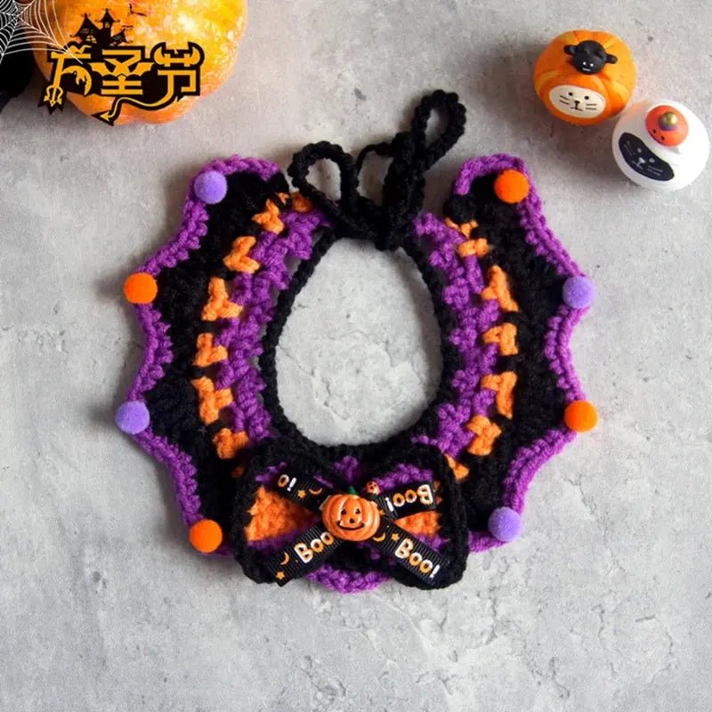 Halloween Cat Costume Collar Dog Clothing Pet Scarf Collar Cat Halloween Party Costume Cute Cat Scarf Halloween Decoration - FloofChonk