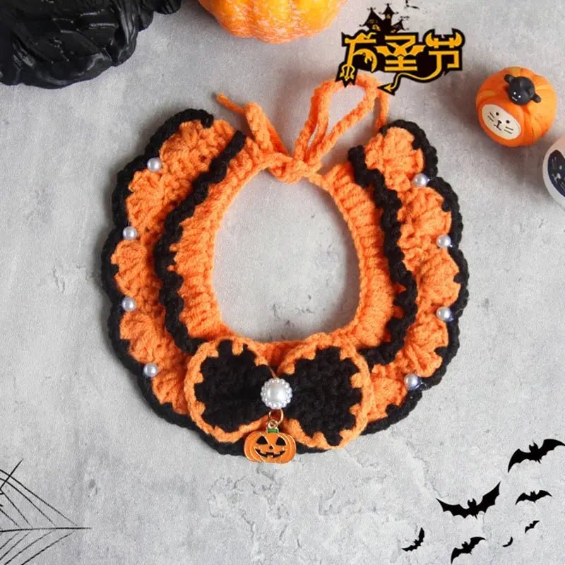 Halloween Cat Costume Collar Dog Clothing Pet Scarf Collar Cat Halloween Party Costume Cute Cat Scarf Halloween Decoration - FloofChonk