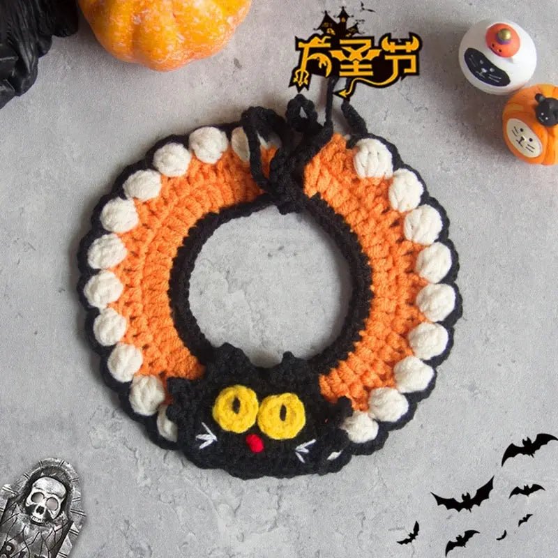 Halloween Cat Costume Collar Dog Clothing Pet Scarf Collar Cat Halloween Party Costume Cute Cat Scarf Halloween Decoration - FloofChonk