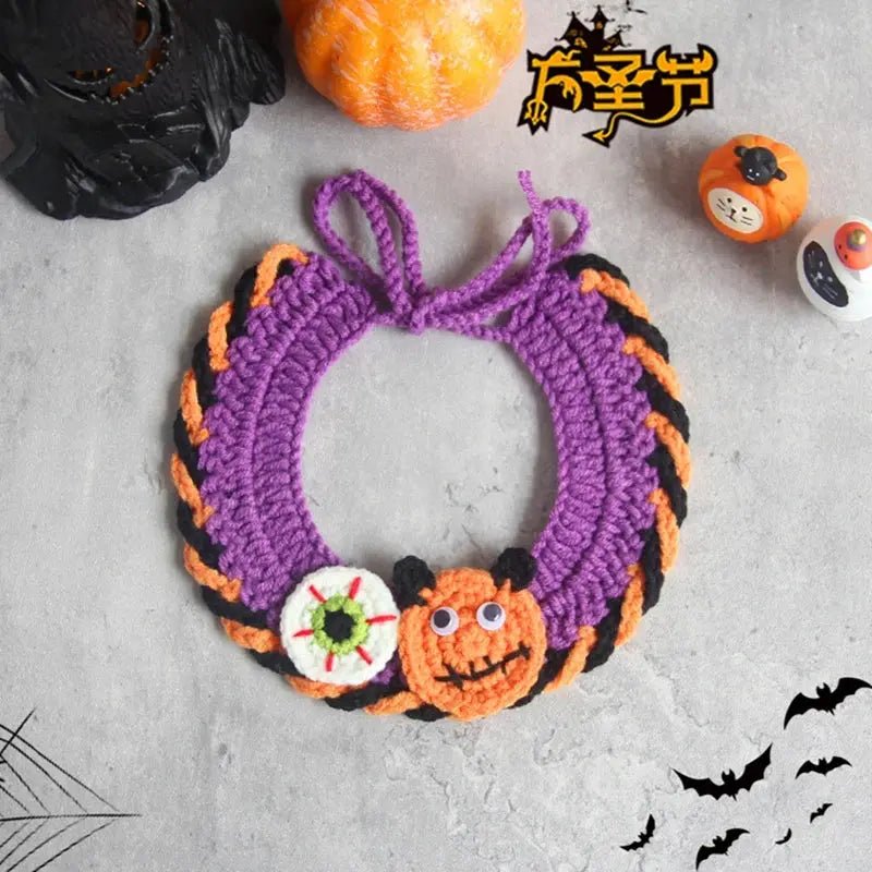 Halloween Cat Costume Collar Dog Clothing Pet Scarf Collar Cat Halloween Party Costume Cute Cat Scarf Halloween Decoration - FloofChonk