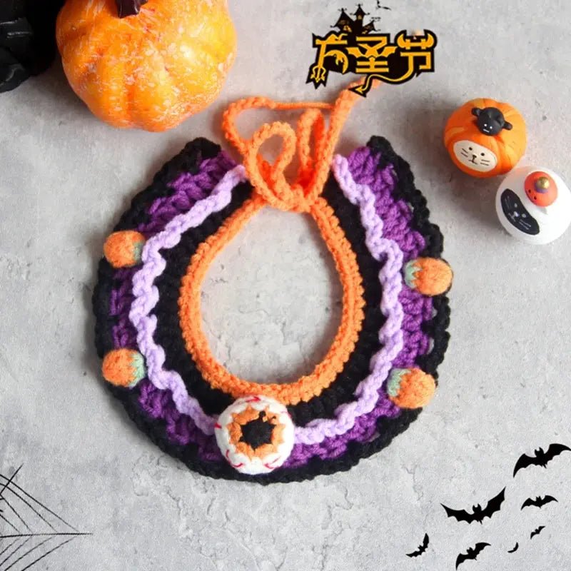 Halloween Cat Costume Collar Dog Clothing Pet Scarf Collar Cat Halloween Party Costume Cute Cat Scarf Halloween Decoration - FloofChonk