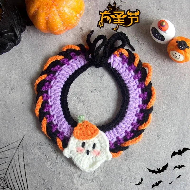 Halloween Cat Costume Collar Dog Clothing Pet Scarf Collar Cat Halloween Party Costume Cute Cat Scarf Halloween Decoration - FloofChonk
