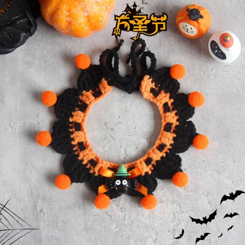 Halloween Cat Costume Collar Dog Clothing Pet Scarf Collar Cat Halloween Party Costume Cute Cat Scarf Halloween Decoration - FloofChonk