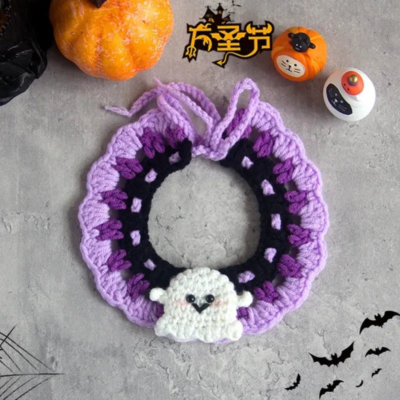 Halloween Cat Costume Collar Dog Clothing Pet Scarf Collar Cat Halloween Party Costume Cute Cat Scarf Halloween Decoration - FloofChonk