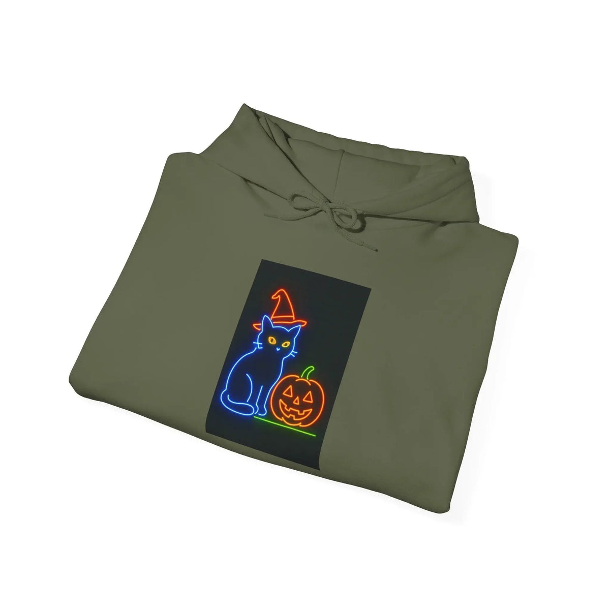 Halloween Cat Hoodie, Cozy Fall Apparel, Spooky Season Outfit, Gift for Cat Lovers, Unisex Sweatshirt, Halloween Sweatshirt, Cat Lover Gift, - FloofChonk