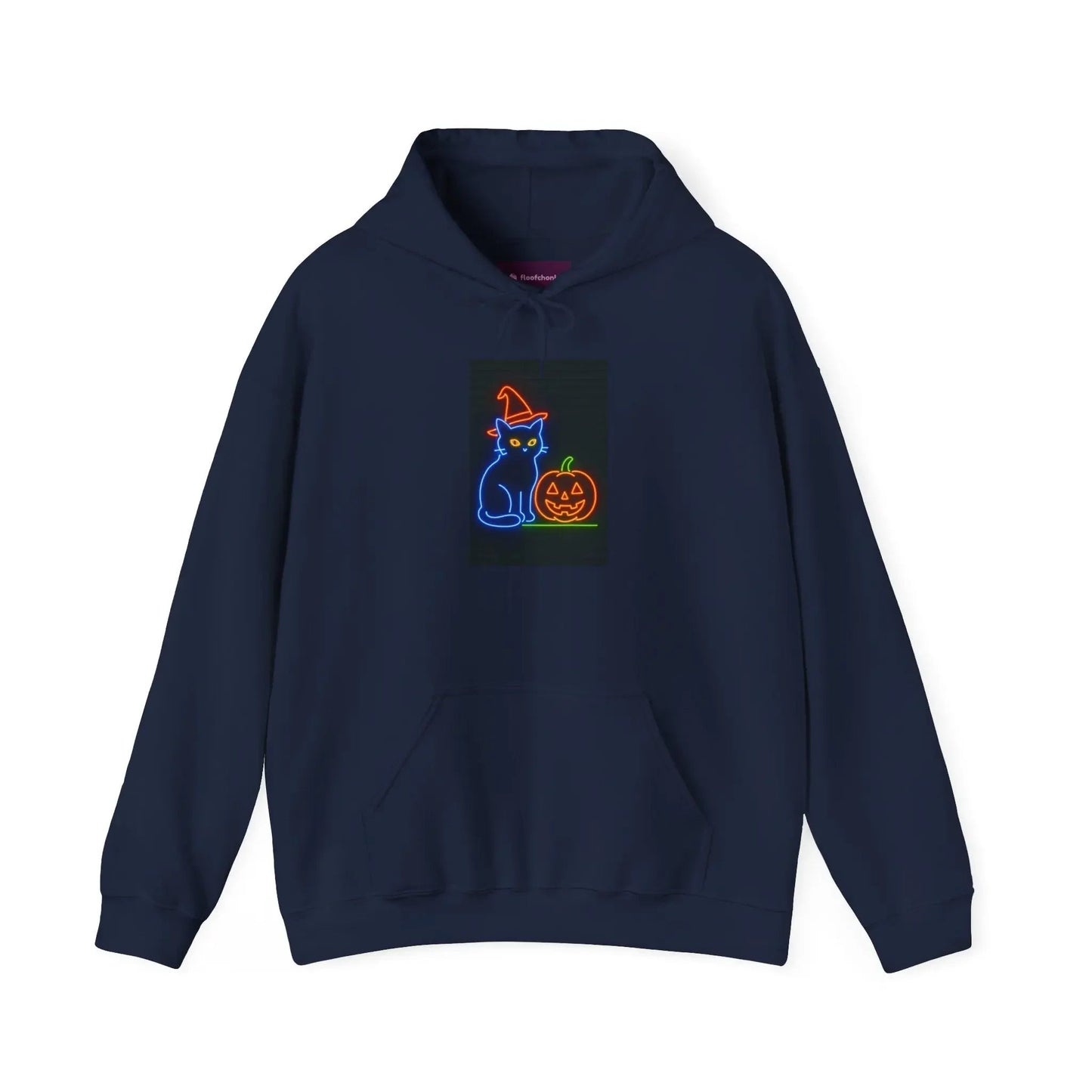 Halloween Cat Hoodie, Cozy Fall Apparel, Spooky Season Outfit, Gift for Cat Lovers, Unisex Sweatshirt, Halloween Sweatshirt, Cat Lover Gift, - FloofChonk