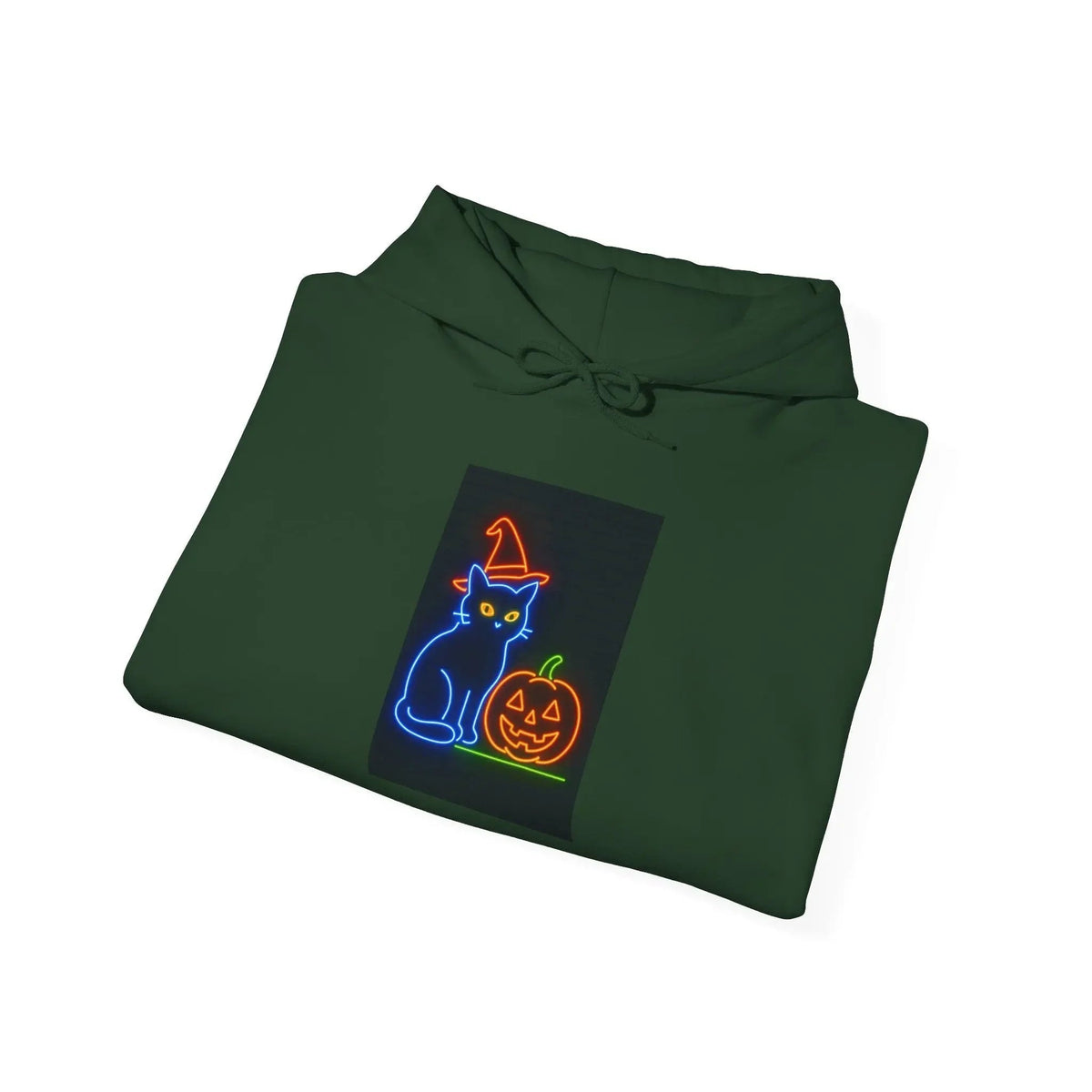 Halloween Cat Hoodie, Cozy Fall Apparel, Spooky Season Outfit, Gift for Cat Lovers, Unisex Sweatshirt, Halloween Sweatshirt, Cat Lover Gift, - FloofChonk