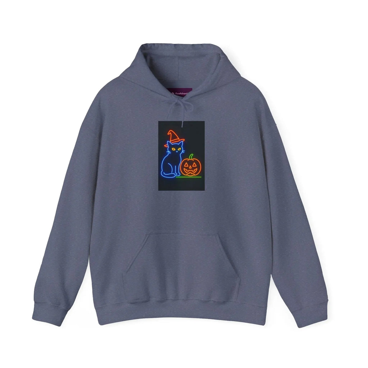 Halloween Cat Hoodie, Cozy Fall Apparel, Spooky Season Outfit, Gift for Cat Lovers, Unisex Sweatshirt, Halloween Sweatshirt, Cat Lover Gift, - FloofChonk