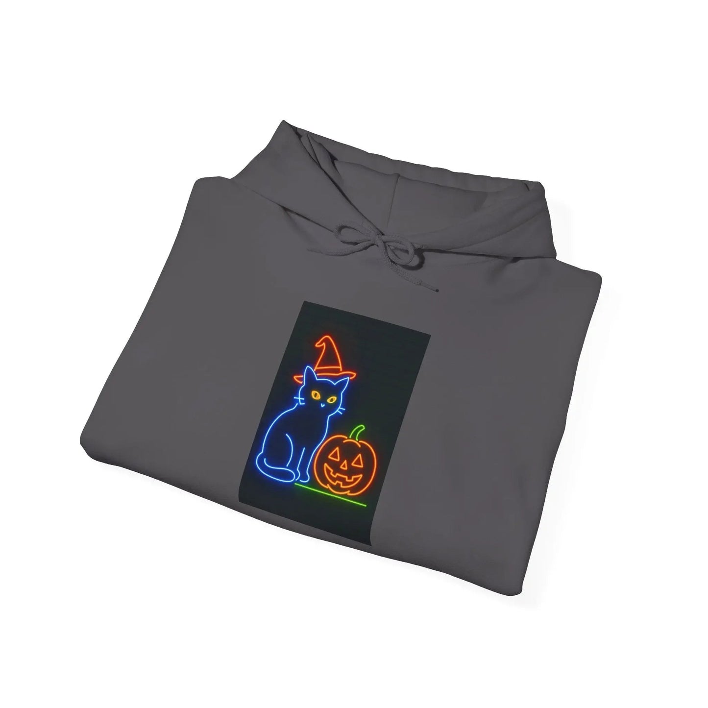 Halloween Cat Hoodie, Cozy Fall Apparel, Spooky Season Outfit, Gift for Cat Lovers, Unisex Sweatshirt, Halloween Sweatshirt, Cat Lover Gift, - FloofChonk