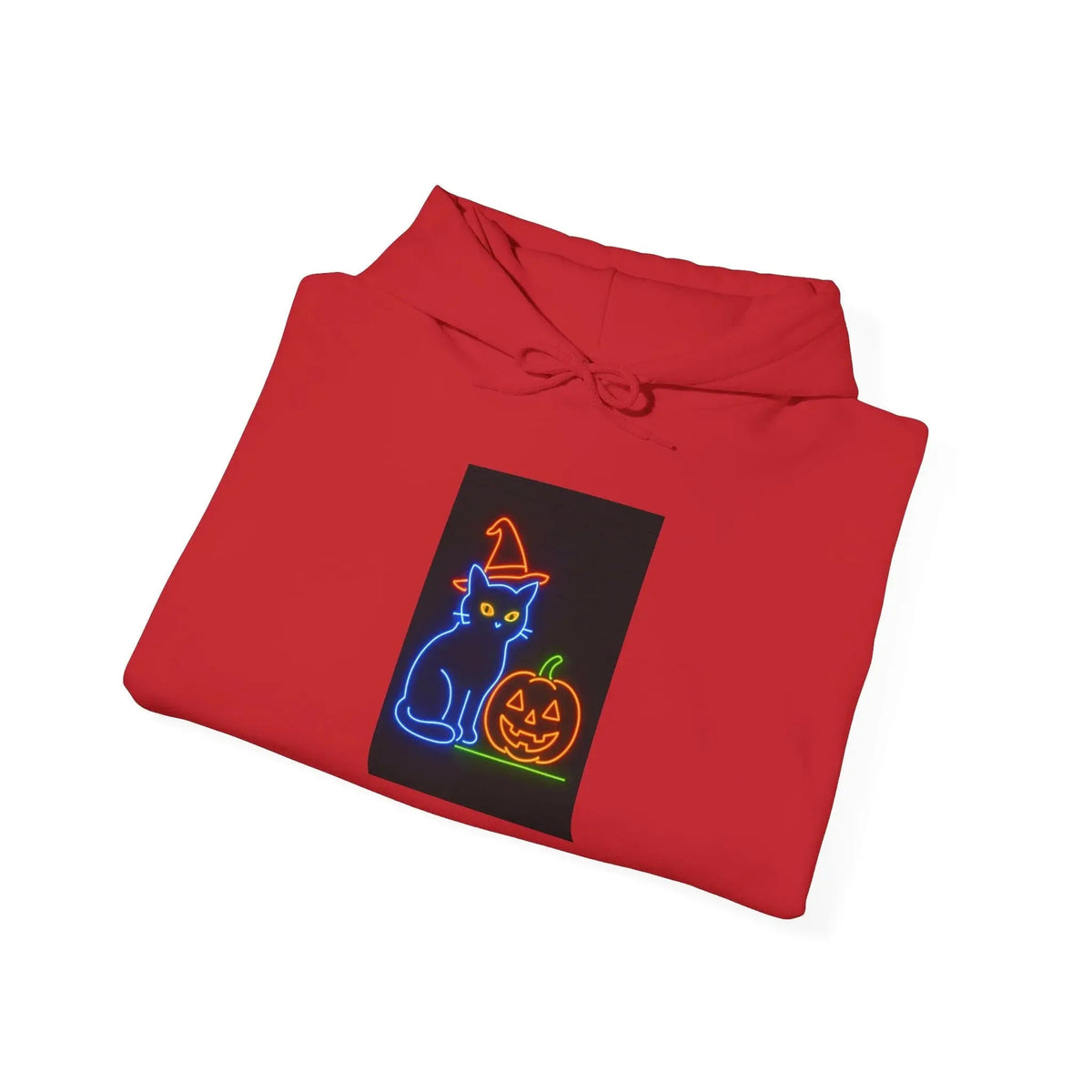 Halloween Cat Hoodie, Cozy Fall Apparel, Spooky Season Outfit, Gift for Cat Lovers, Unisex Sweatshirt, Halloween Sweatshirt, Cat Lover Gift, - FloofChonk