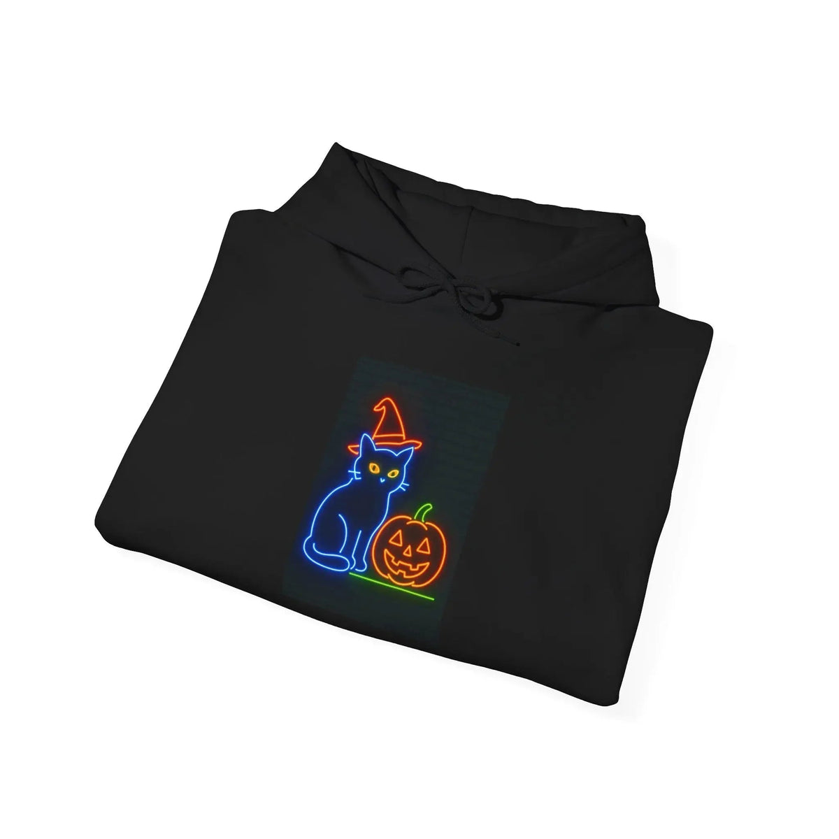 Halloween Cat Hoodie, Cozy Fall Apparel, Spooky Season Outfit, Gift for Cat Lovers, Unisex Sweatshirt, Halloween Sweatshirt, Cat Lover Gift, - FloofChonk