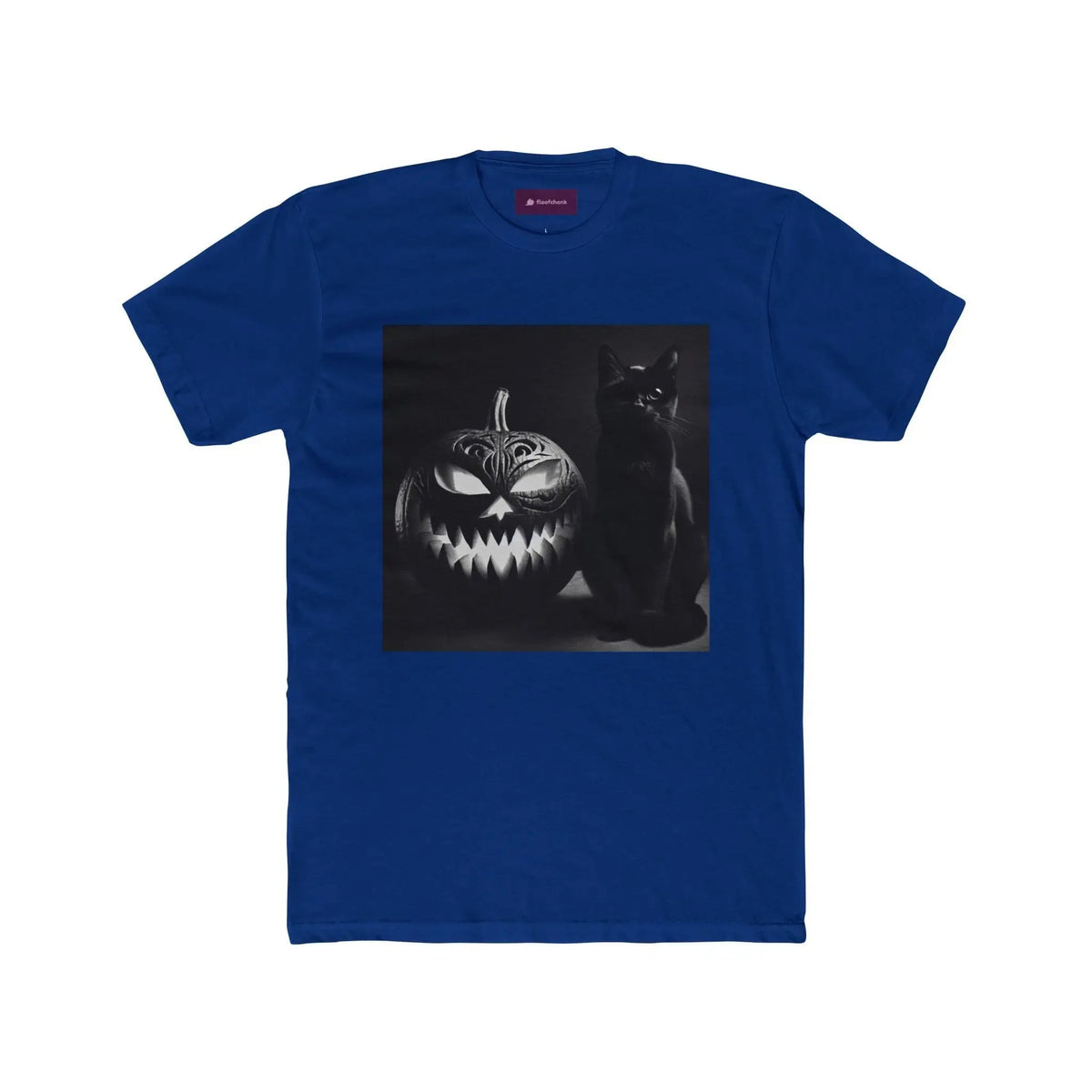 Halloween Cat & Pumpkin Unisex Tee - FloofChonk