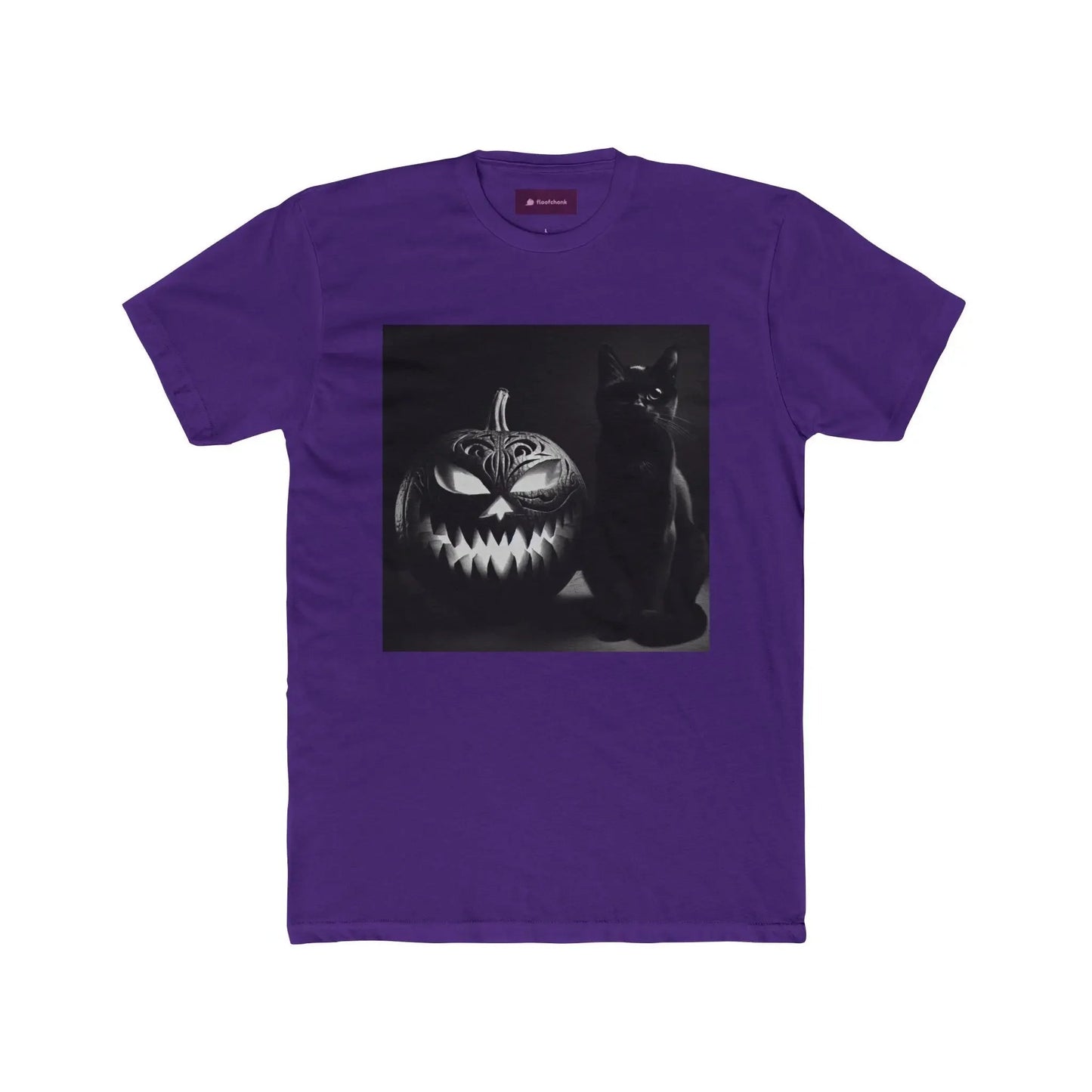 Halloween Cat & Pumpkin Unisex Tee - FloofChonk