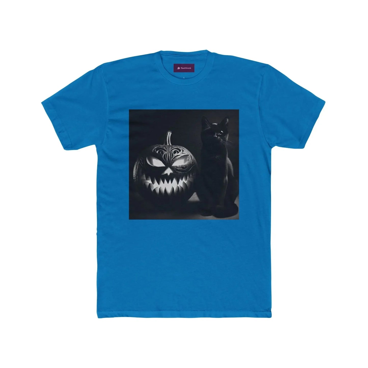 Halloween Cat & Pumpkin Unisex Tee - FloofChonk