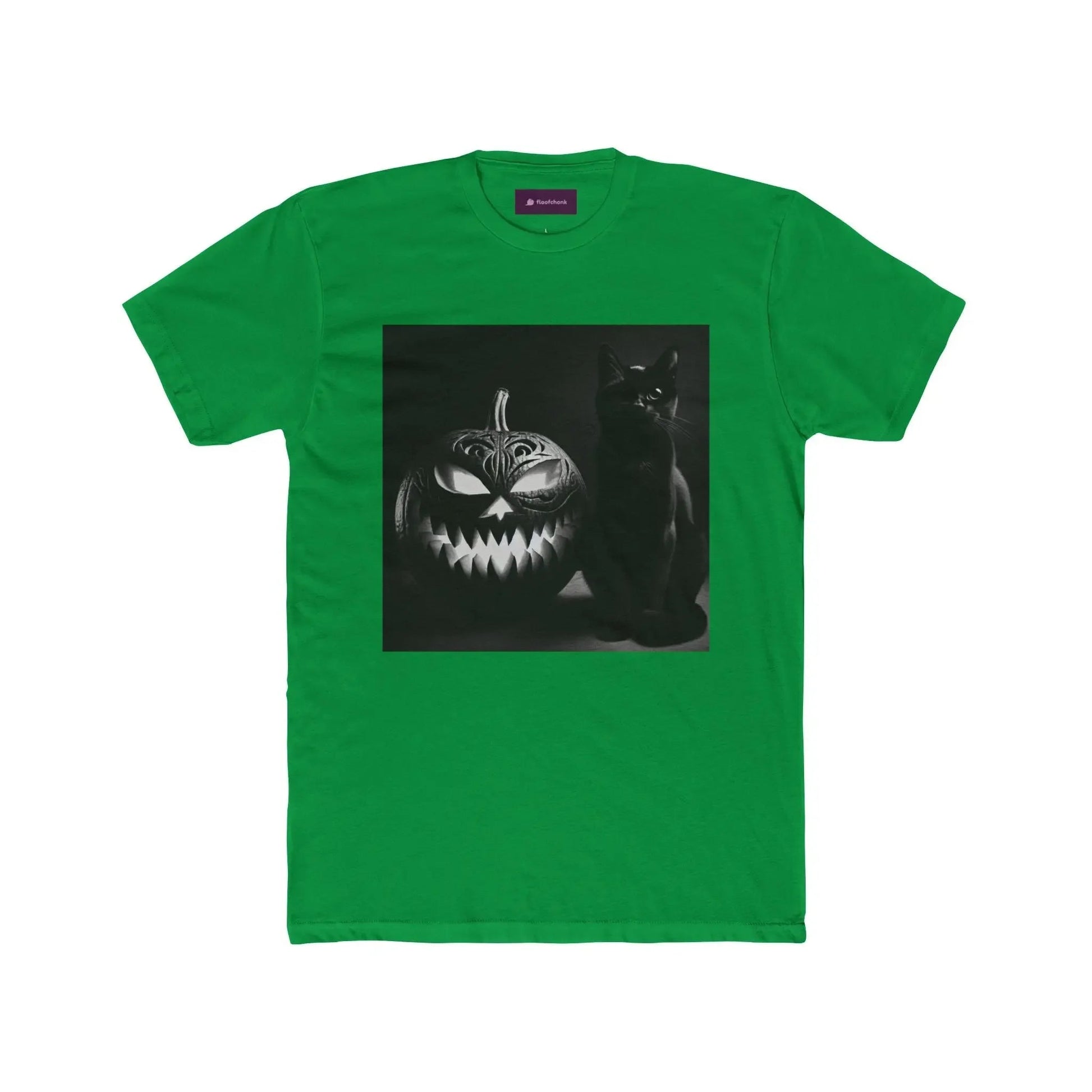 Halloween Cat & Pumpkin Unisex Tee - FloofChonk