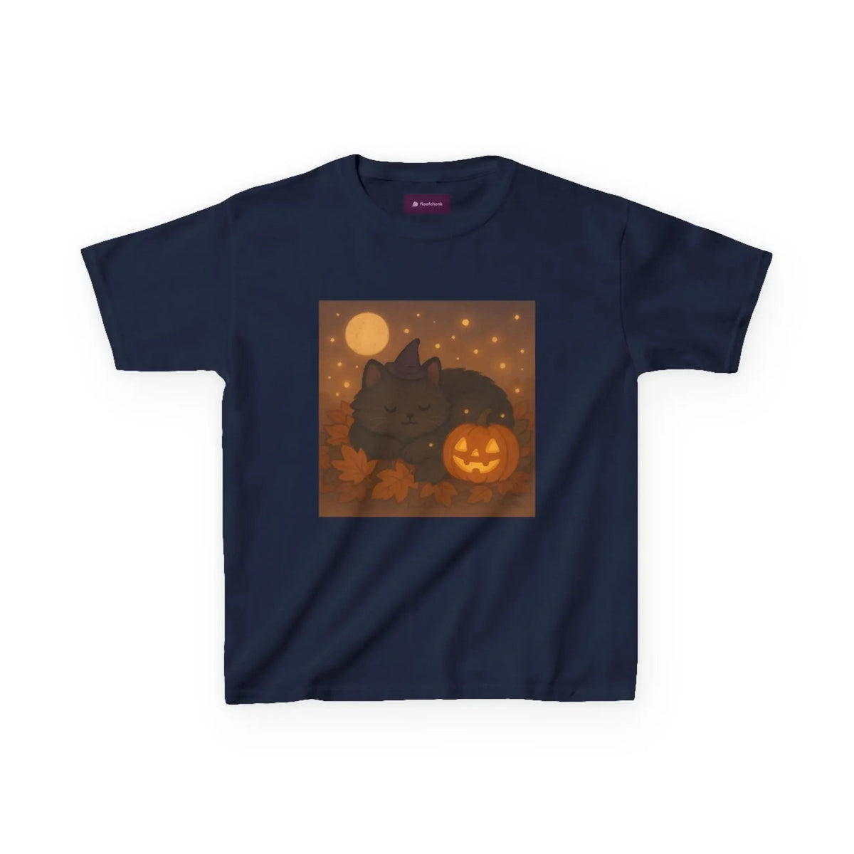 Halloween Cat Tee, Fall Shirt, Cute Pumpkin Gift, Cozy Kids Clothes, Autumn Vibes, Trick or Treat Apparel - Kids T-Shirt, Sweatshirt, - FloofChonk