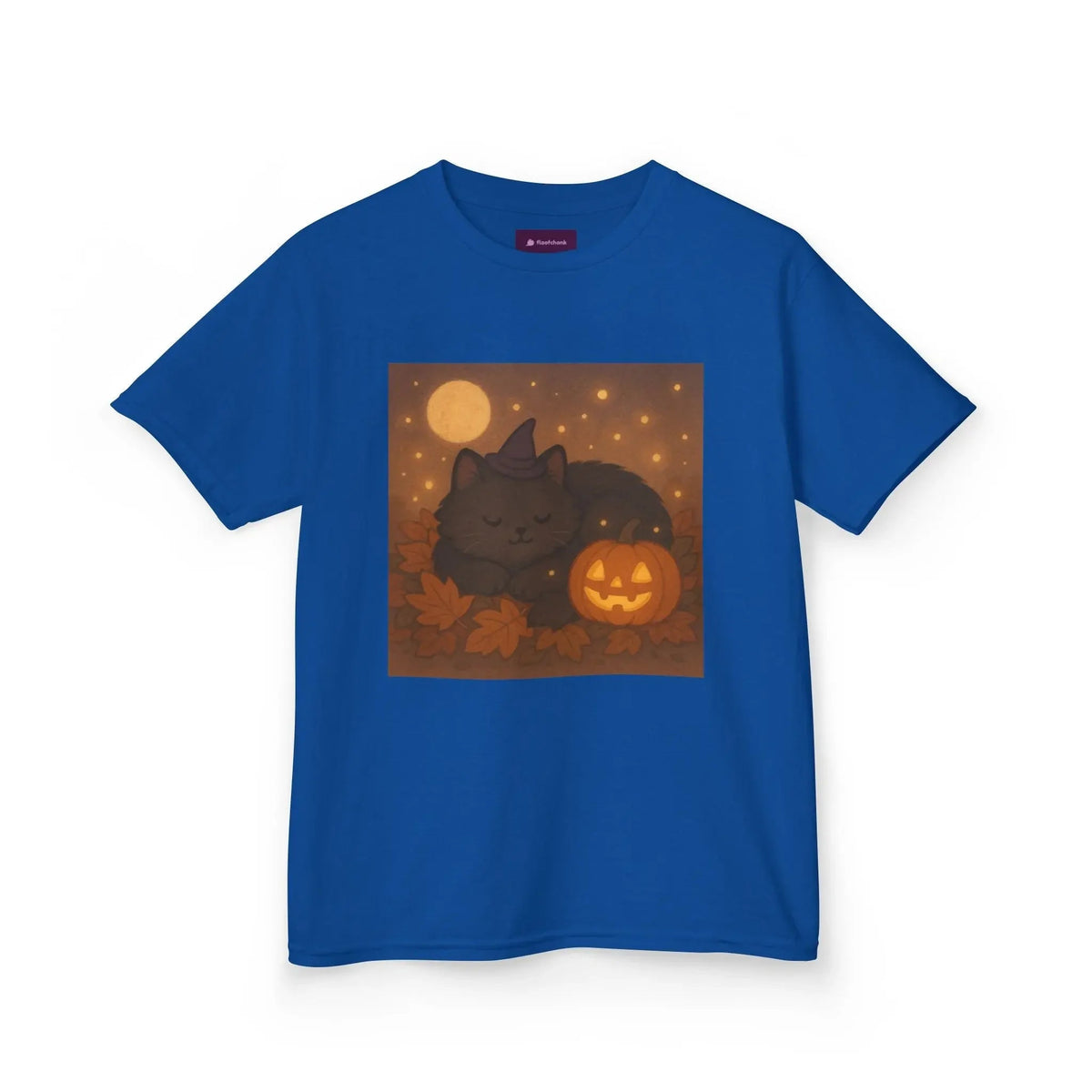 Halloween Cat Tee, Fall Shirt, Cute Pumpkin Gift, Cozy Kids Clothes, Autumn Vibes, Trick or Treat Apparel - Kids T-Shirt, Sweatshirt, - FloofChonk