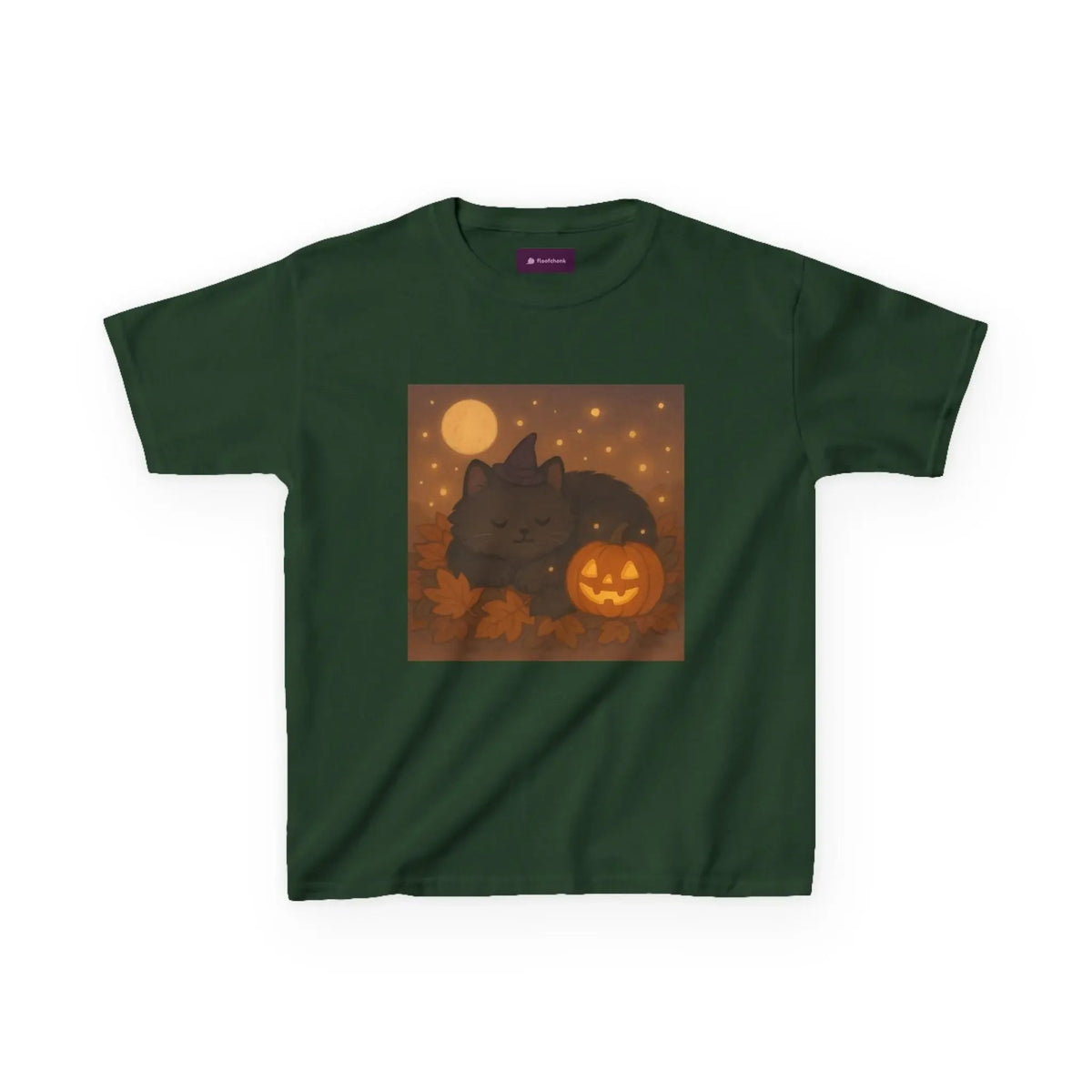 Halloween Cat Tee, Fall Shirt, Cute Pumpkin Gift, Cozy Kids Clothes, Autumn Vibes, Trick or Treat Apparel - Kids T-Shirt, Sweatshirt, - FloofChonk