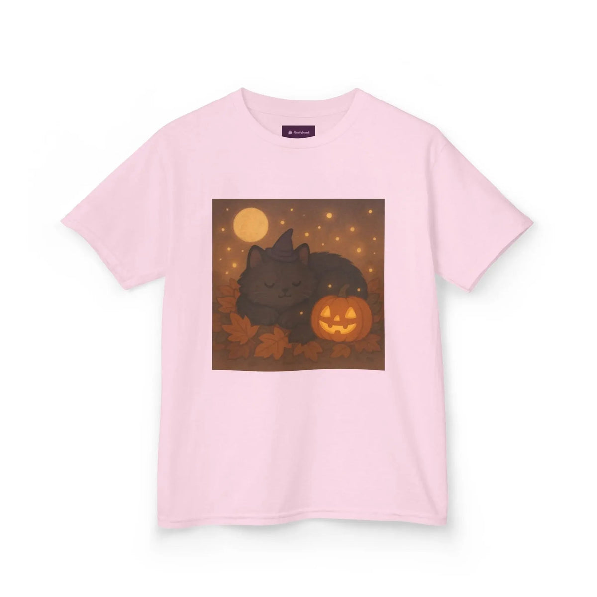 Halloween Cat Tee, Fall Shirt, Cute Pumpkin Gift, Cozy Kids Clothes, Autumn Vibes, Trick or Treat Apparel - Kids T-Shirt, Sweatshirt, - FloofChonk