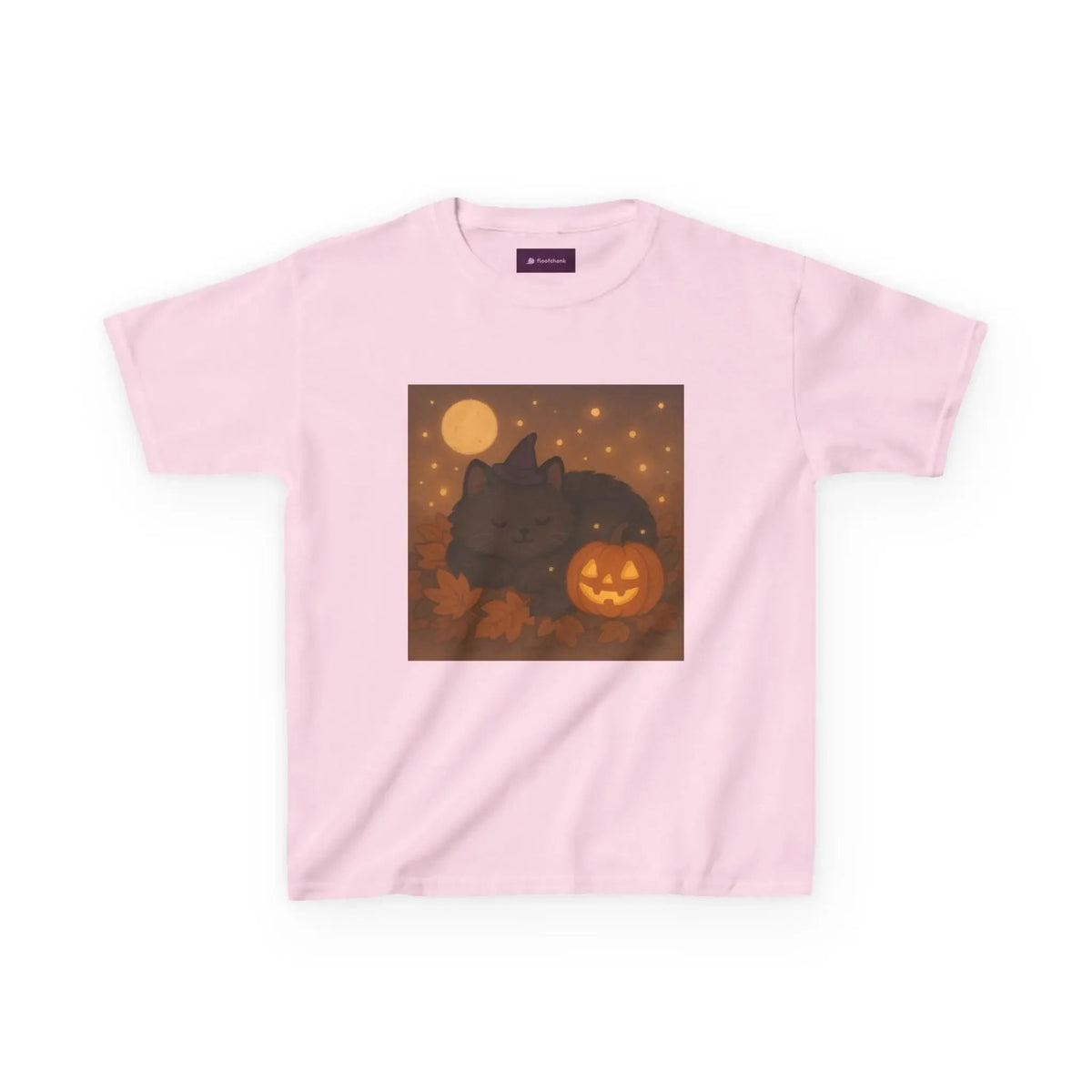 Halloween Cat Tee, Fall Shirt, Cute Pumpkin Gift, Cozy Kids Clothes, Autumn Vibes, Trick or Treat Apparel - Kids T-Shirt, Sweatshirt, - FloofChonk
