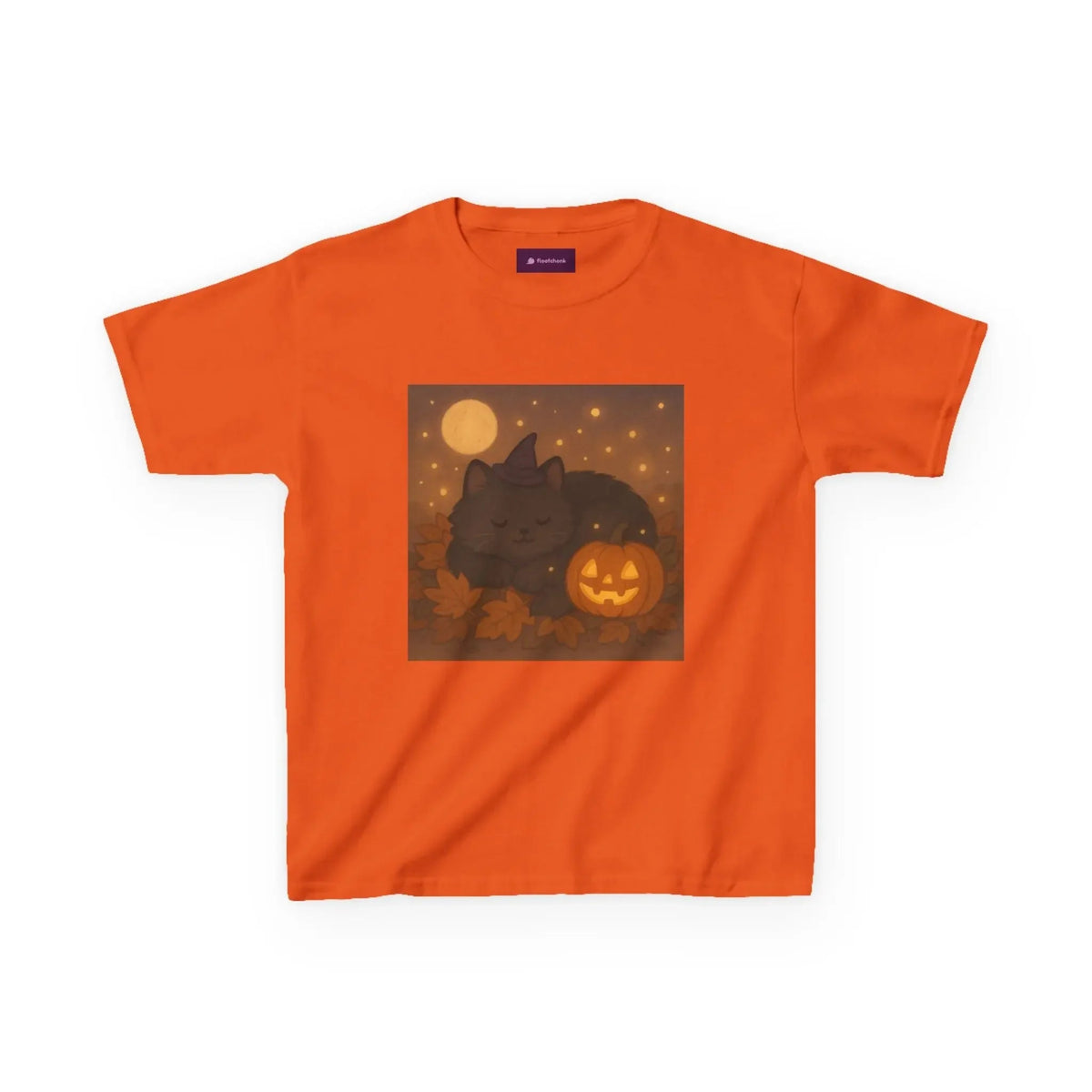 Halloween Cat Tee, Fall Shirt, Cute Pumpkin Gift, Cozy Kids Clothes, Autumn Vibes, Trick or Treat Apparel - Kids T-Shirt, Sweatshirt, - FloofChonk