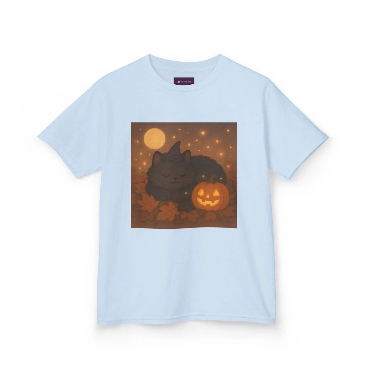 Halloween Cat Tee, Fall Shirt, Cute Pumpkin Gift, Cozy Kids Clothes, Autumn Vibes, Trick or Treat Apparel - Kids T-Shirt, Sweatshirt, - FloofChonk
