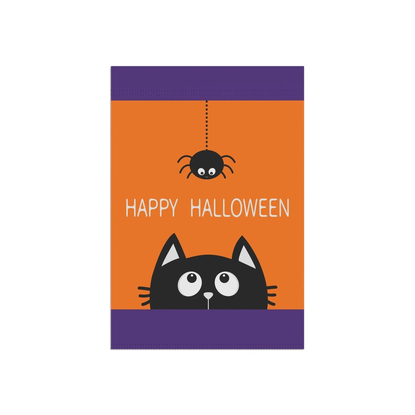 Halloween Garden Banner, Spooky Decor, Cat Flag, Outdoor Halloween Home Decoration, Fall Festive Yard Sign - FloofChonk