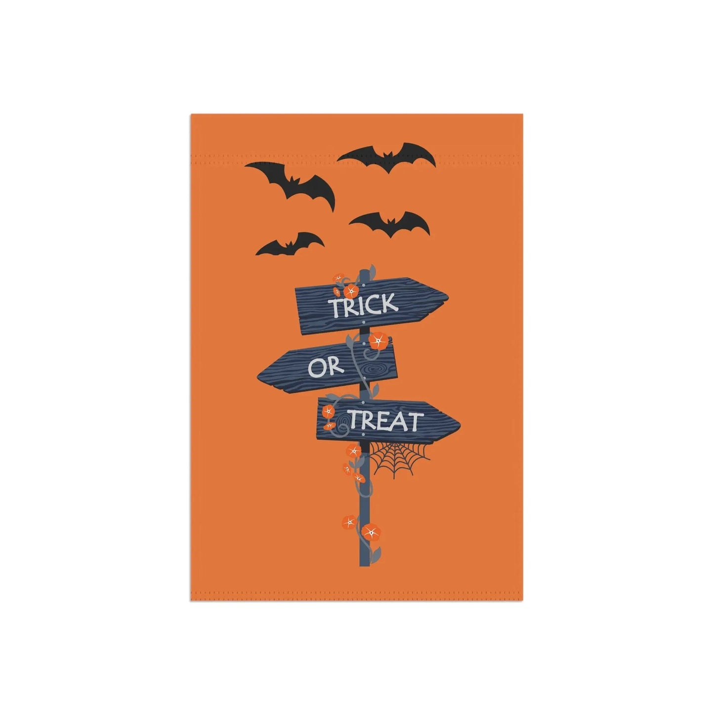 Halloween Garden Banner, Trick or Treat Flag, Seasonal Yard Decor, Fall Home Decoration, Spooky Outdoor Sign - FloofChonk